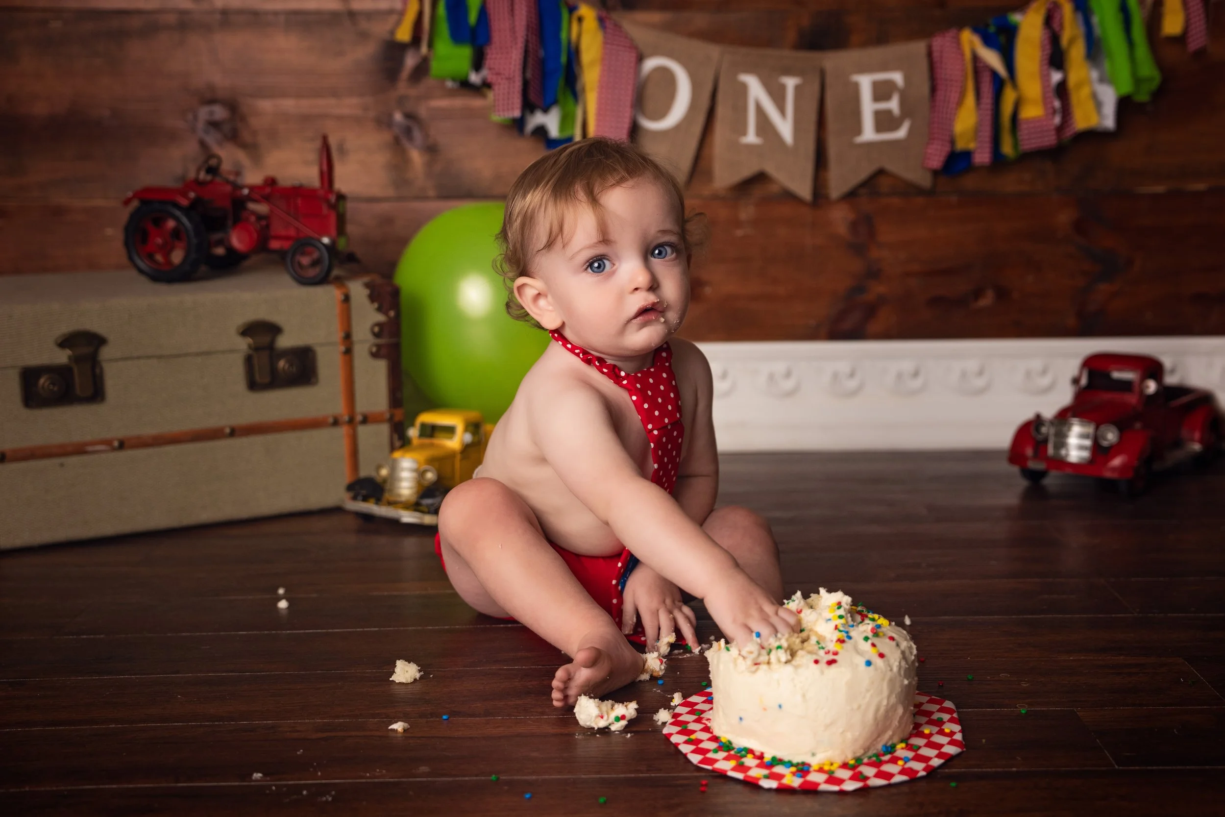 Chattanooga Smash Cake and first birthday portrait 25