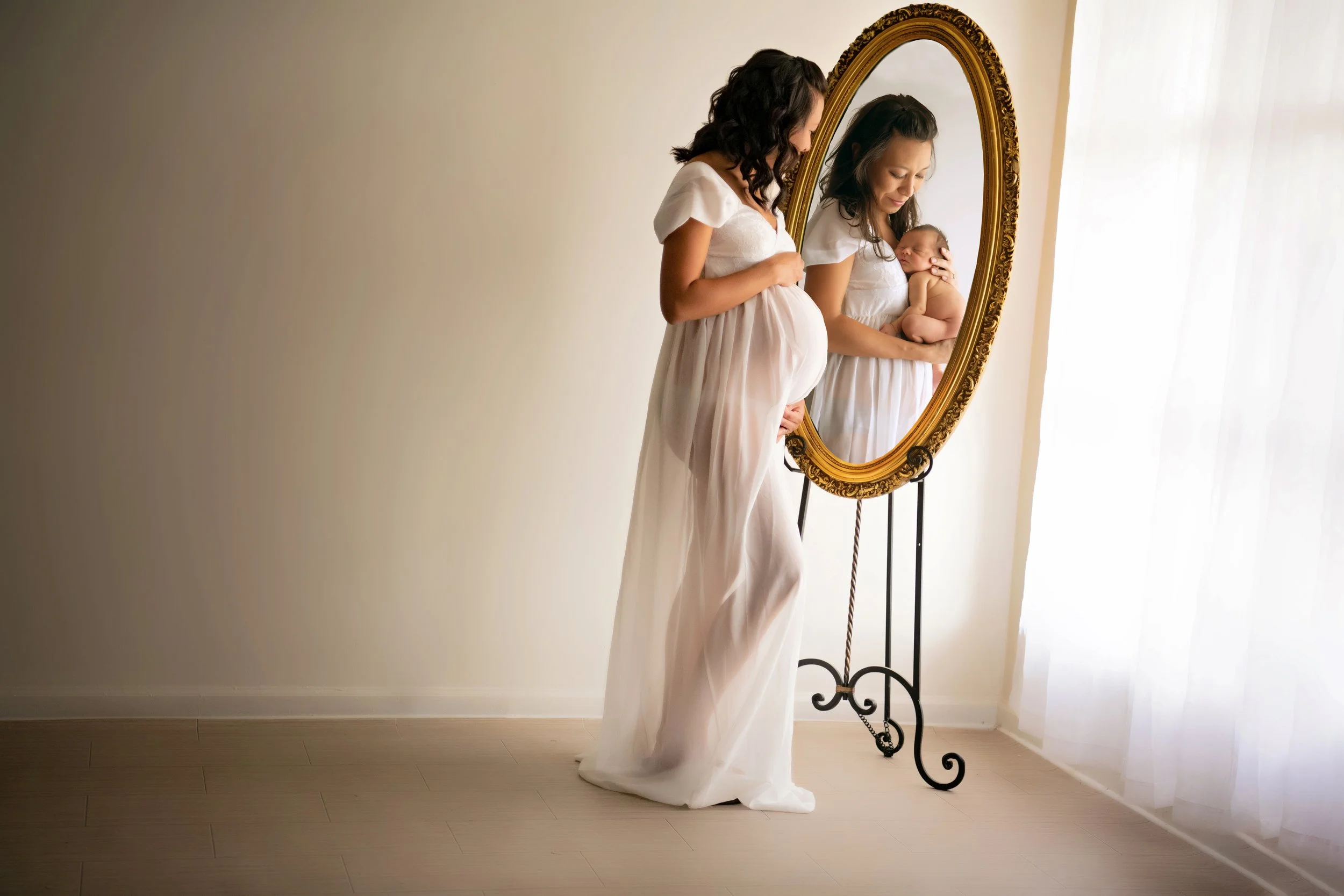 Motherhood and baby milestone portrait created by a Chattanooga maternity photographer