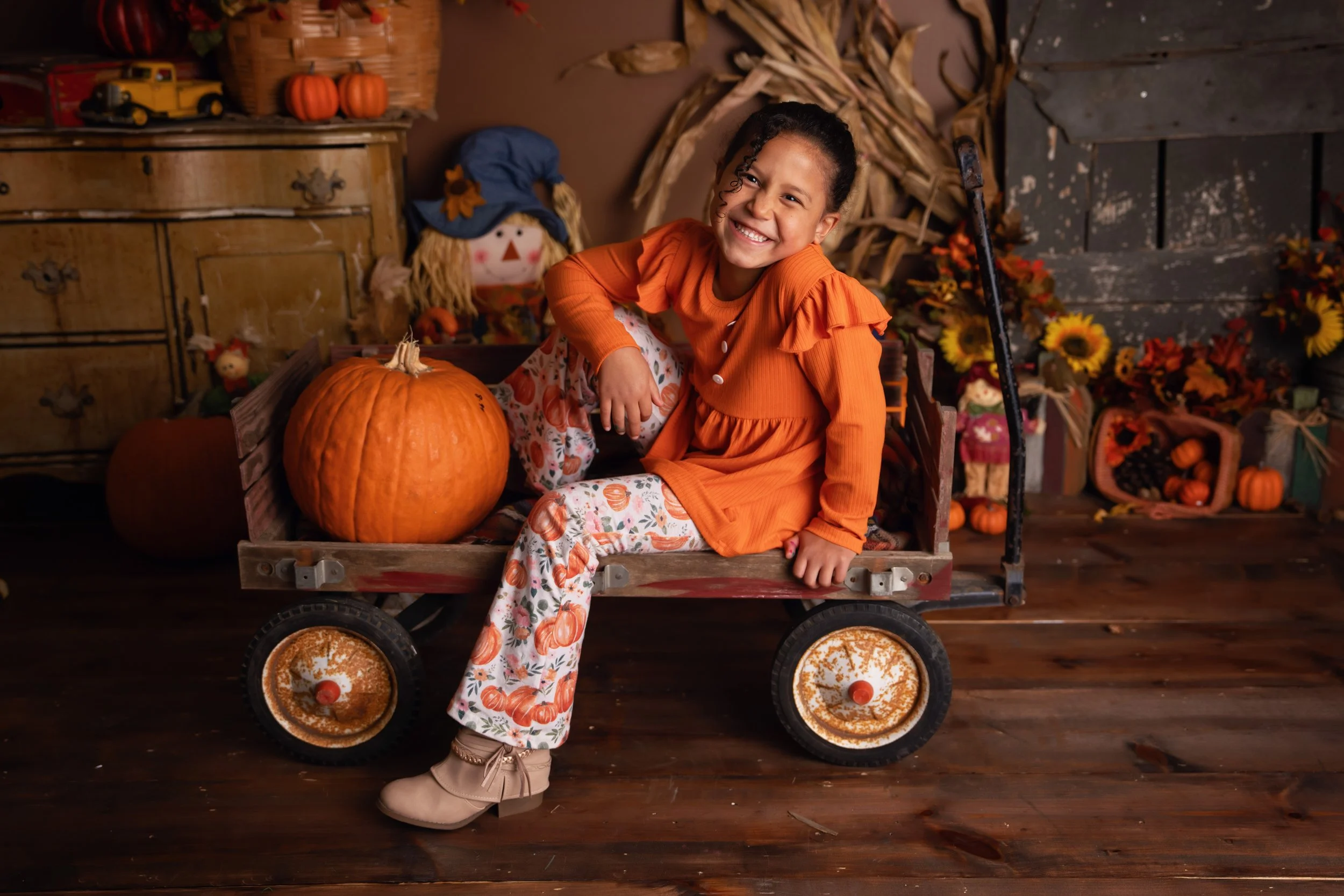 Pumpkin Patch seasonal portrait at Matt and Shea Photography