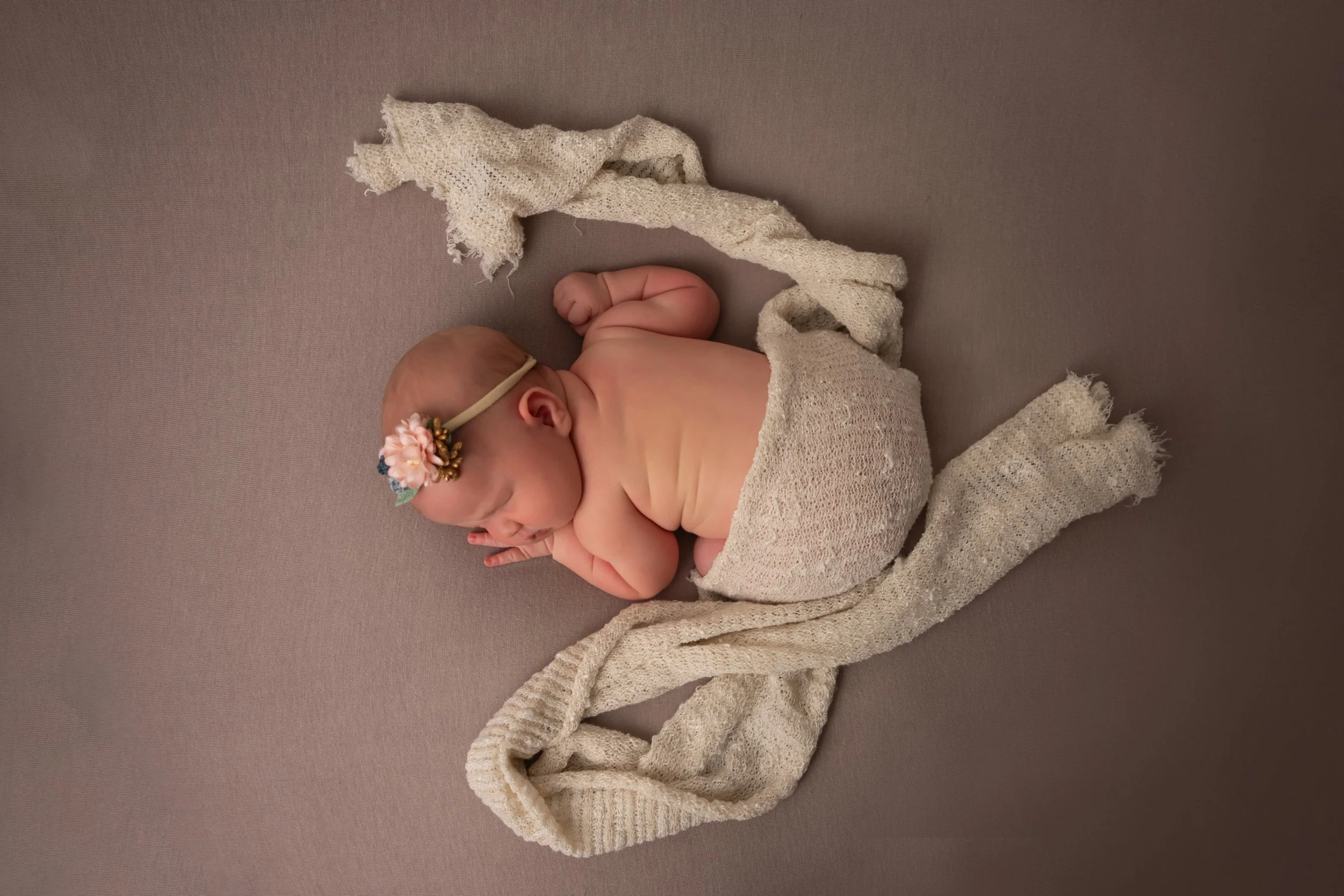 Fine-art newborn portrait photographed in Chattanooga