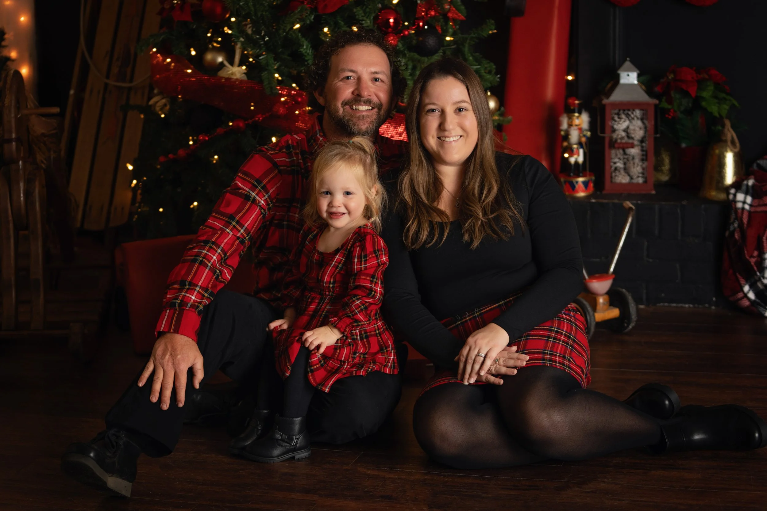 Christmas family and children studio portrait by Matt & Shea Photography