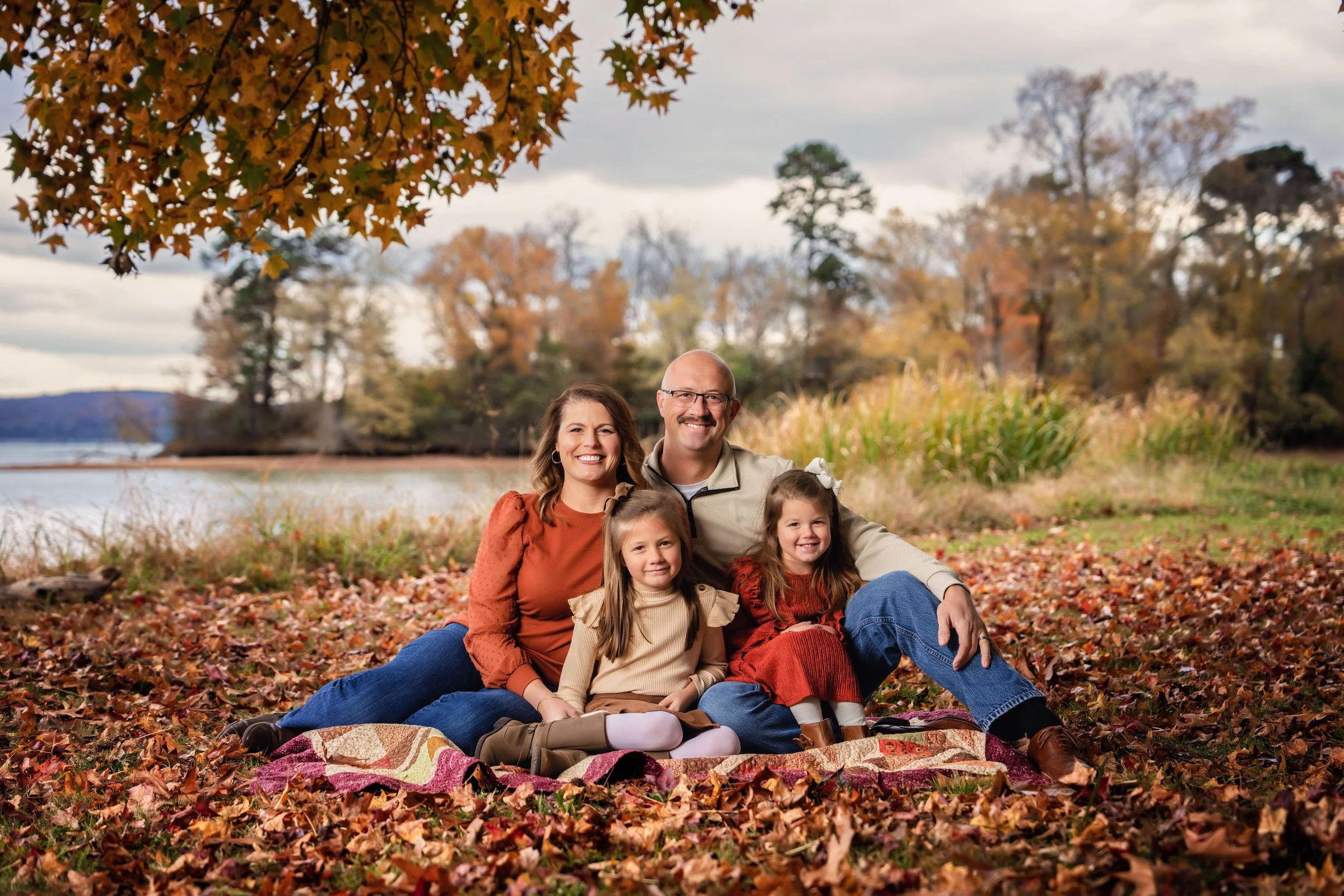 Family during a one-hour outdoor portrait session