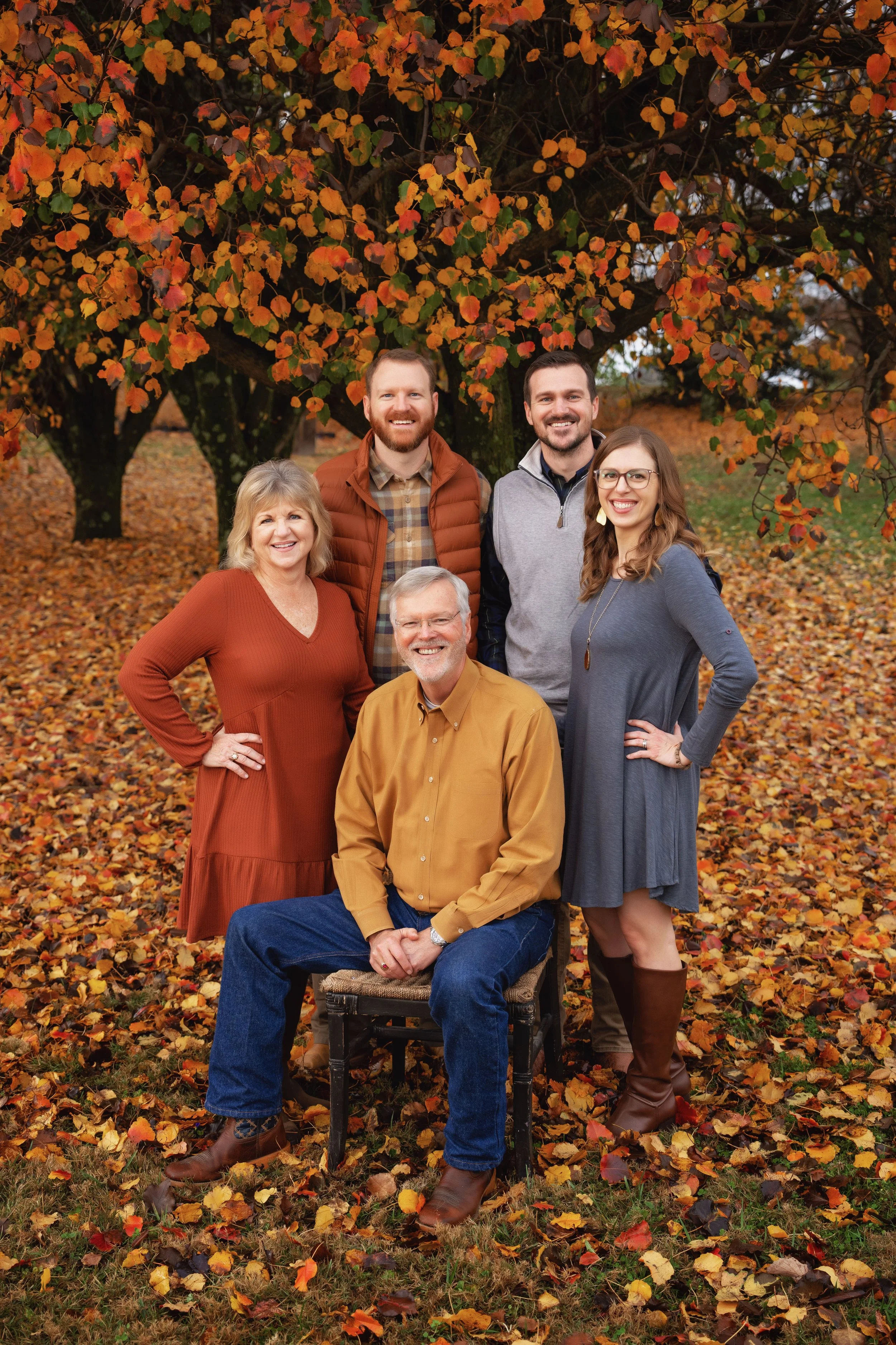Family enjoying an outdoor portrait experience