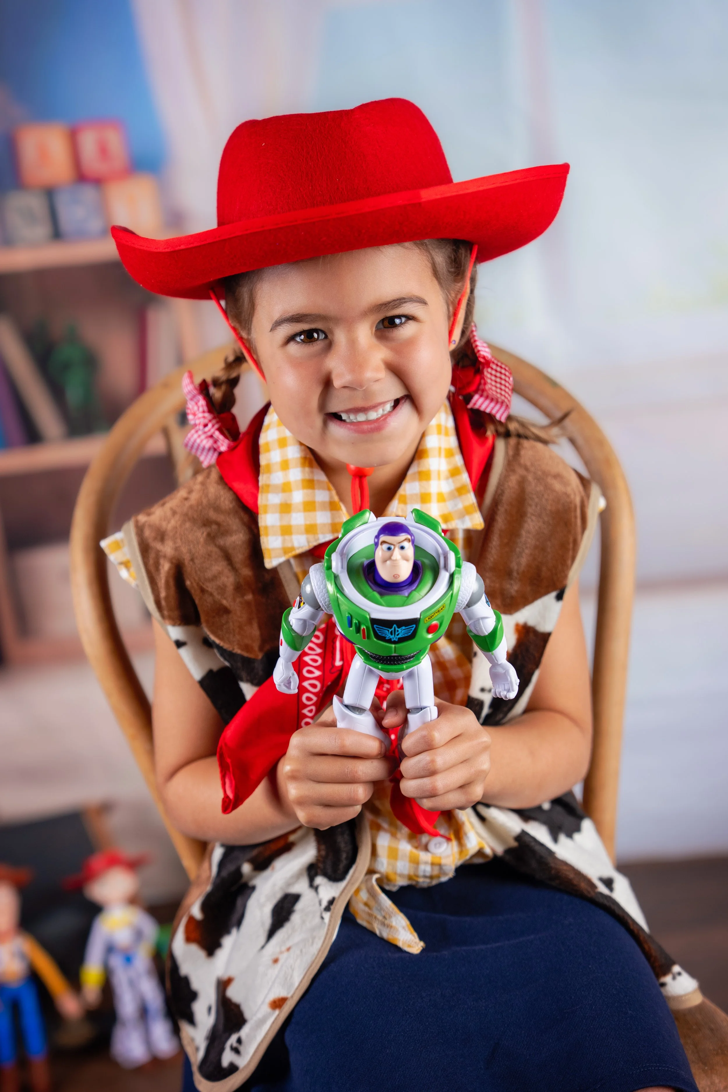 Child smiling during a limited-edition portrait experience