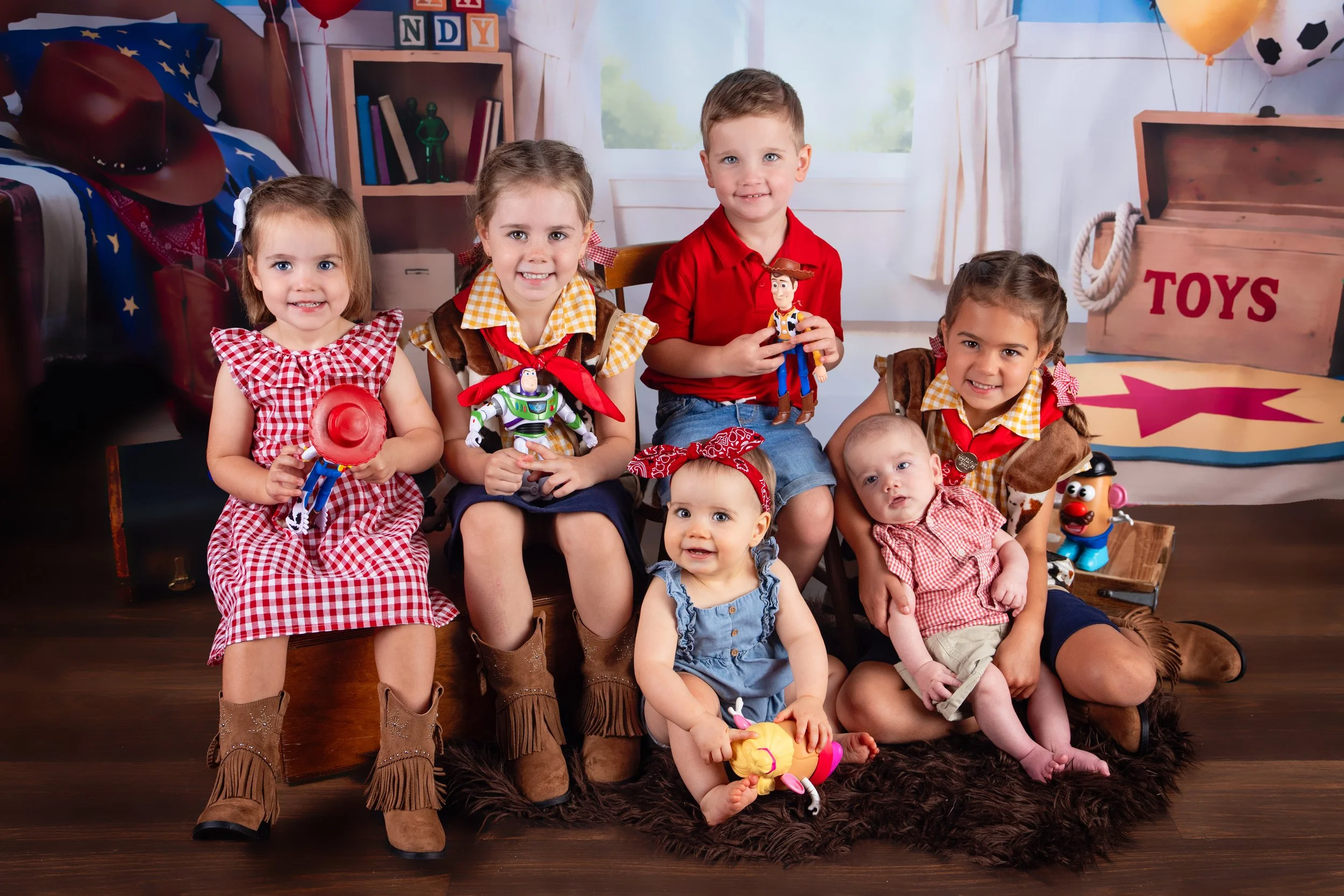 Colorful studio portrait inspired by imaginative play
