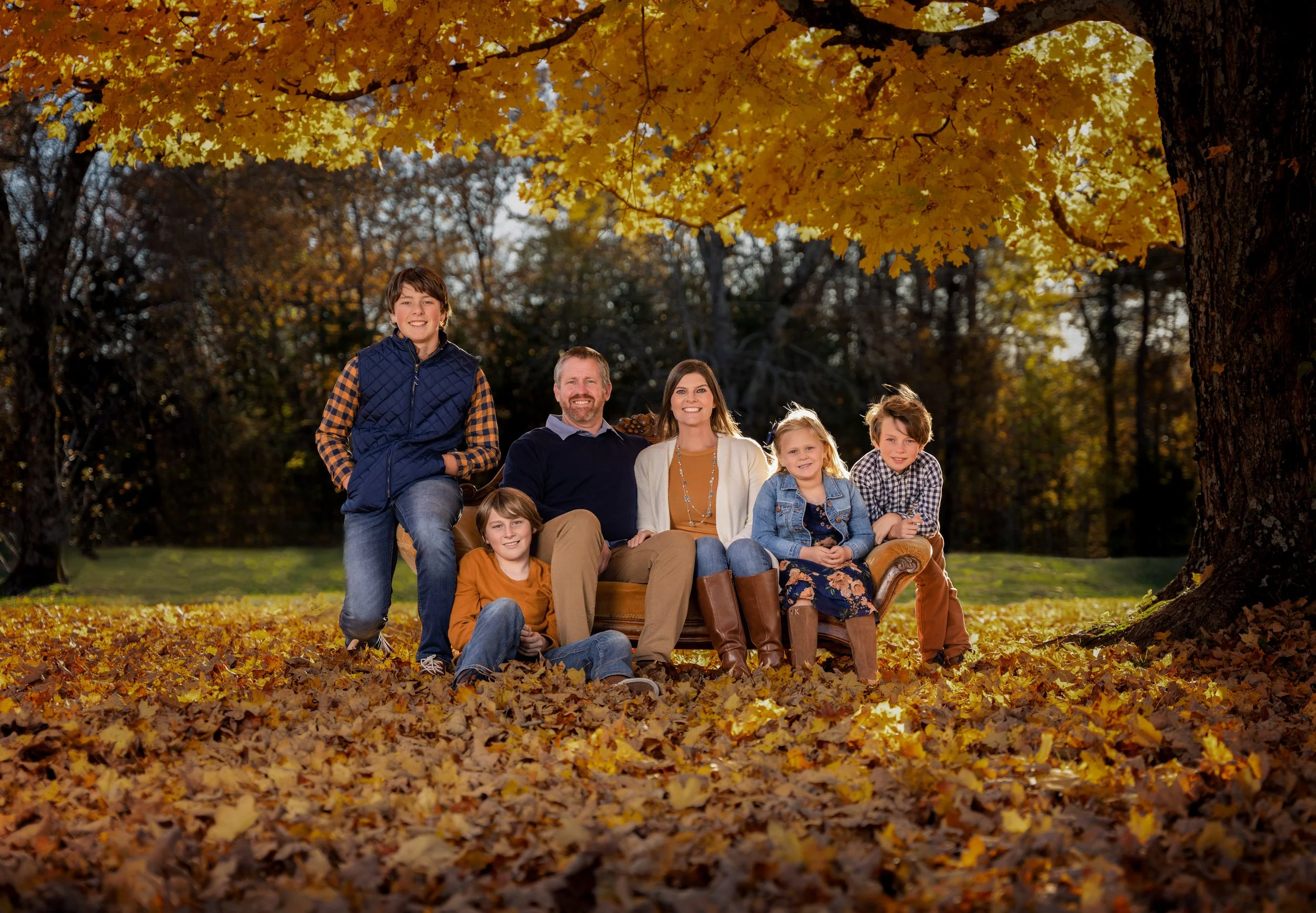 Outdoor family portrait by Matt and Shea Photography