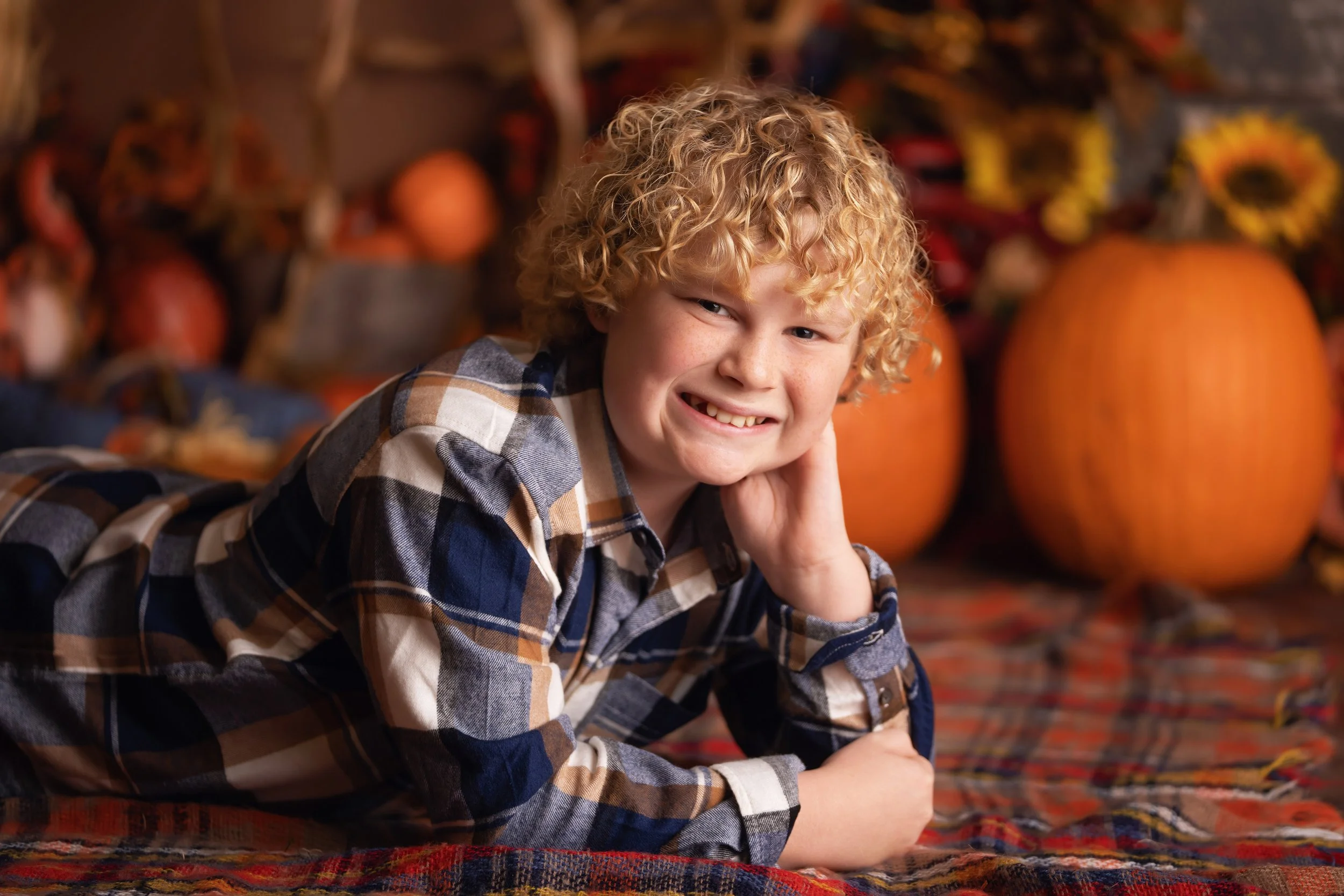 Pumpkin Patch seasonal studio portrait
