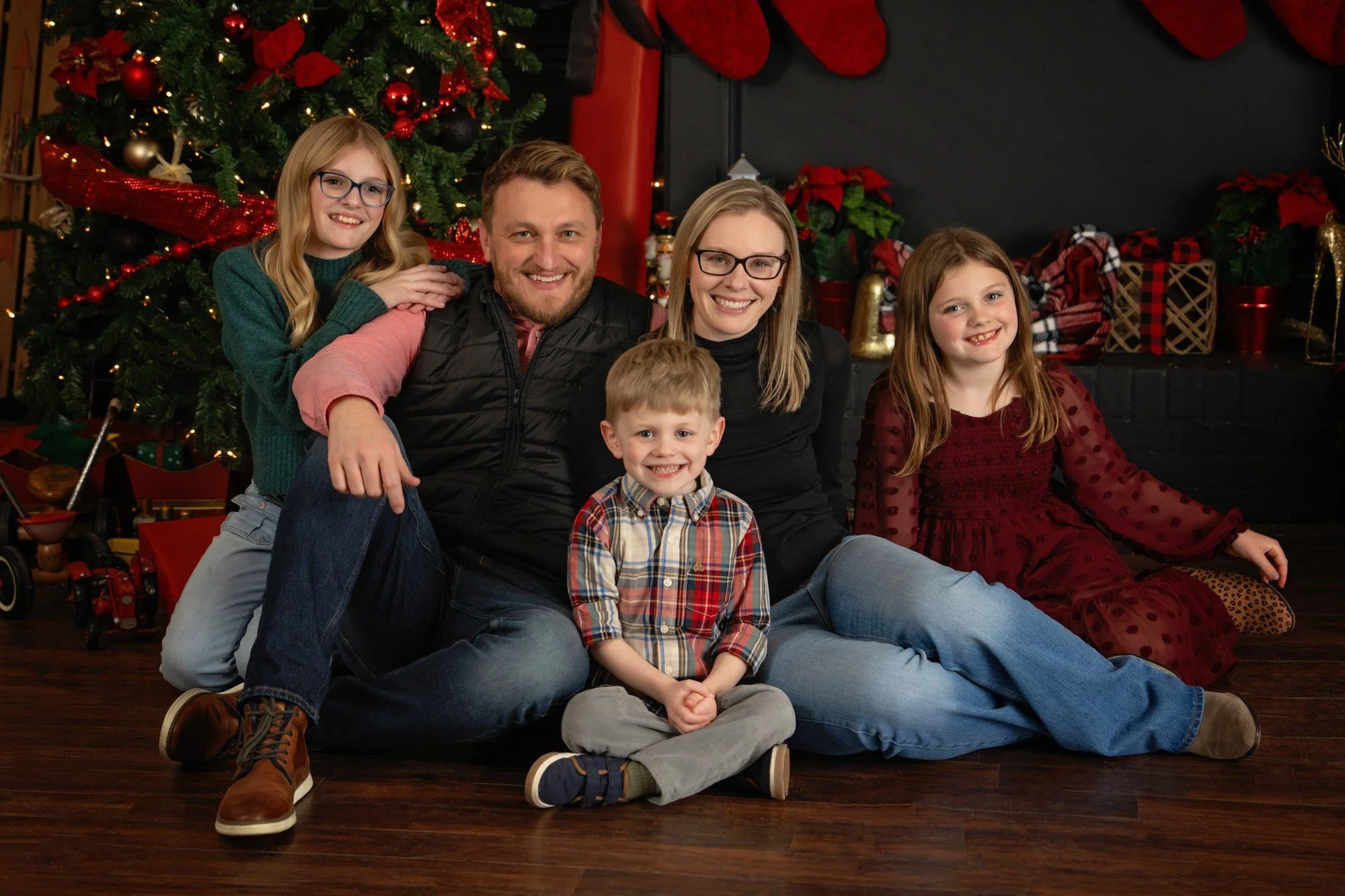 Christmas studio portrait by Matt & Shea Photography