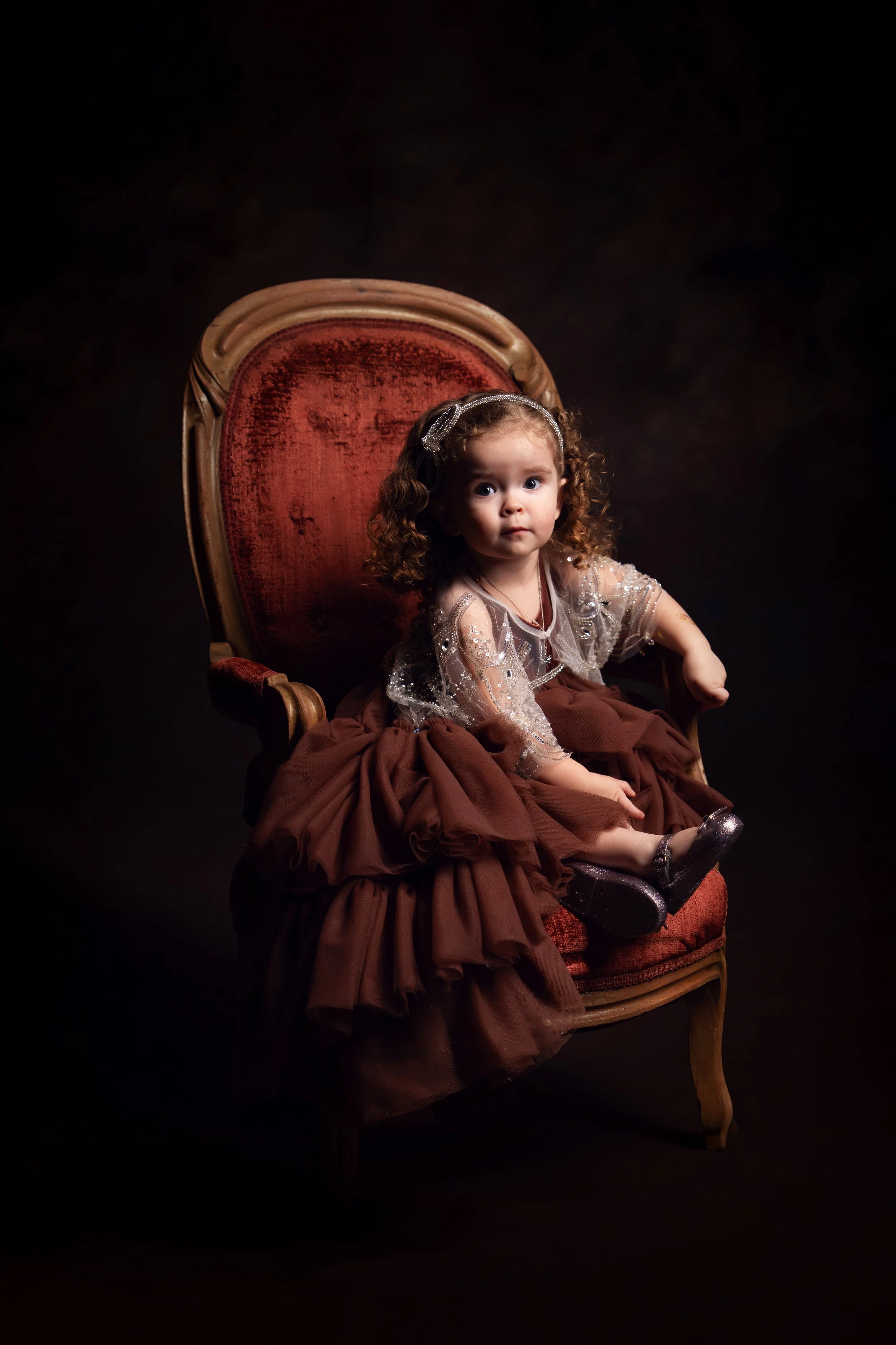 Fine-art studio portrait of a young child in Chattanooga