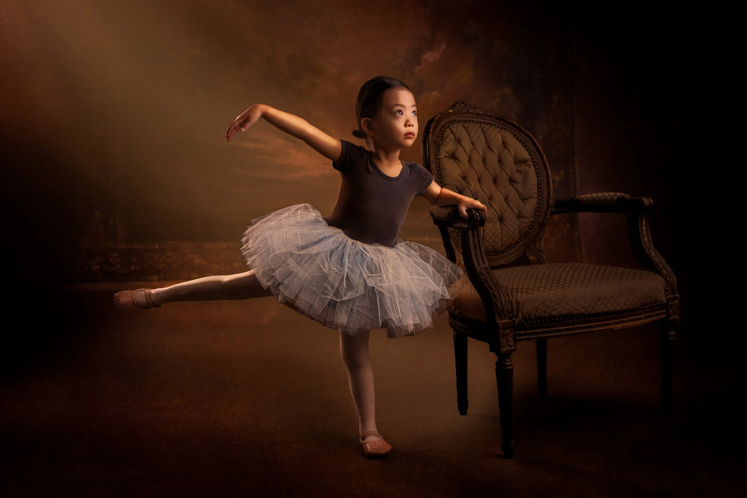 Fine-art dance portrait displayed as wall artwork