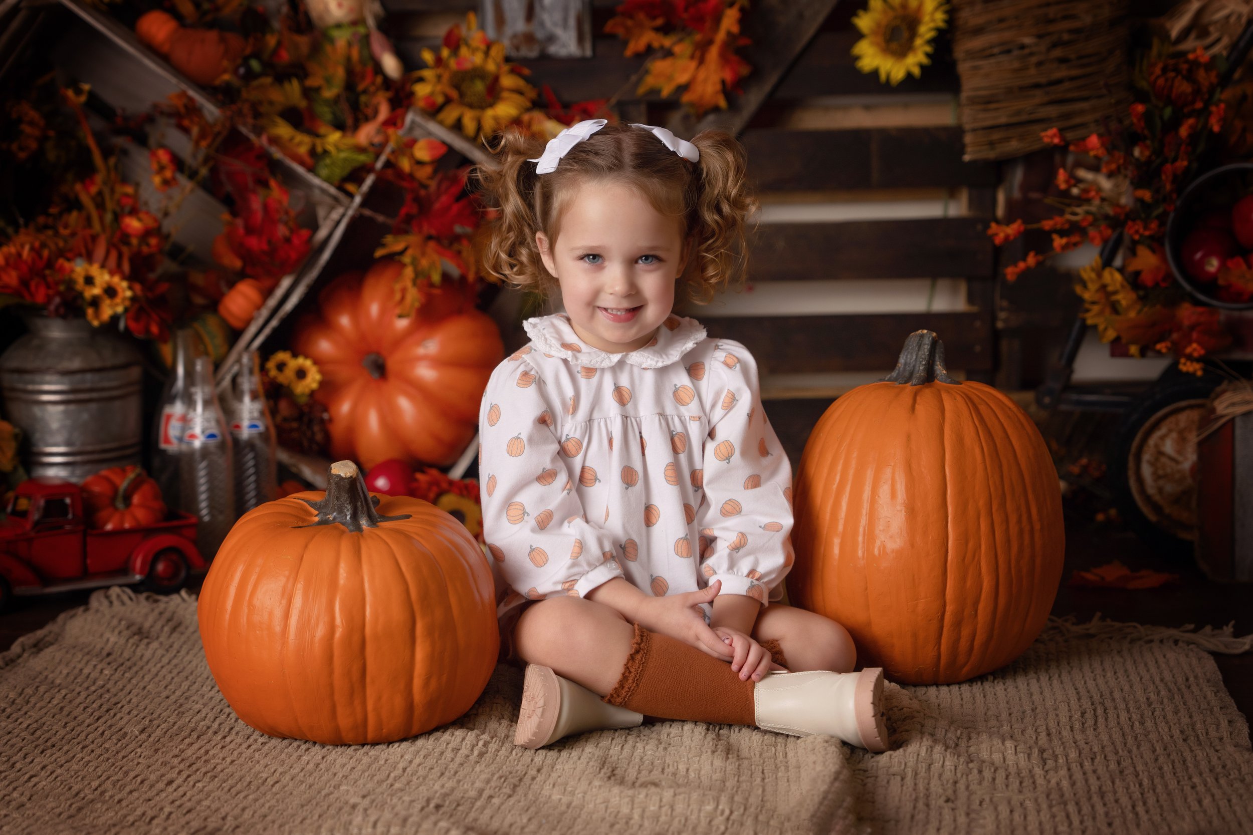 Fall portrait with rich autumn colors