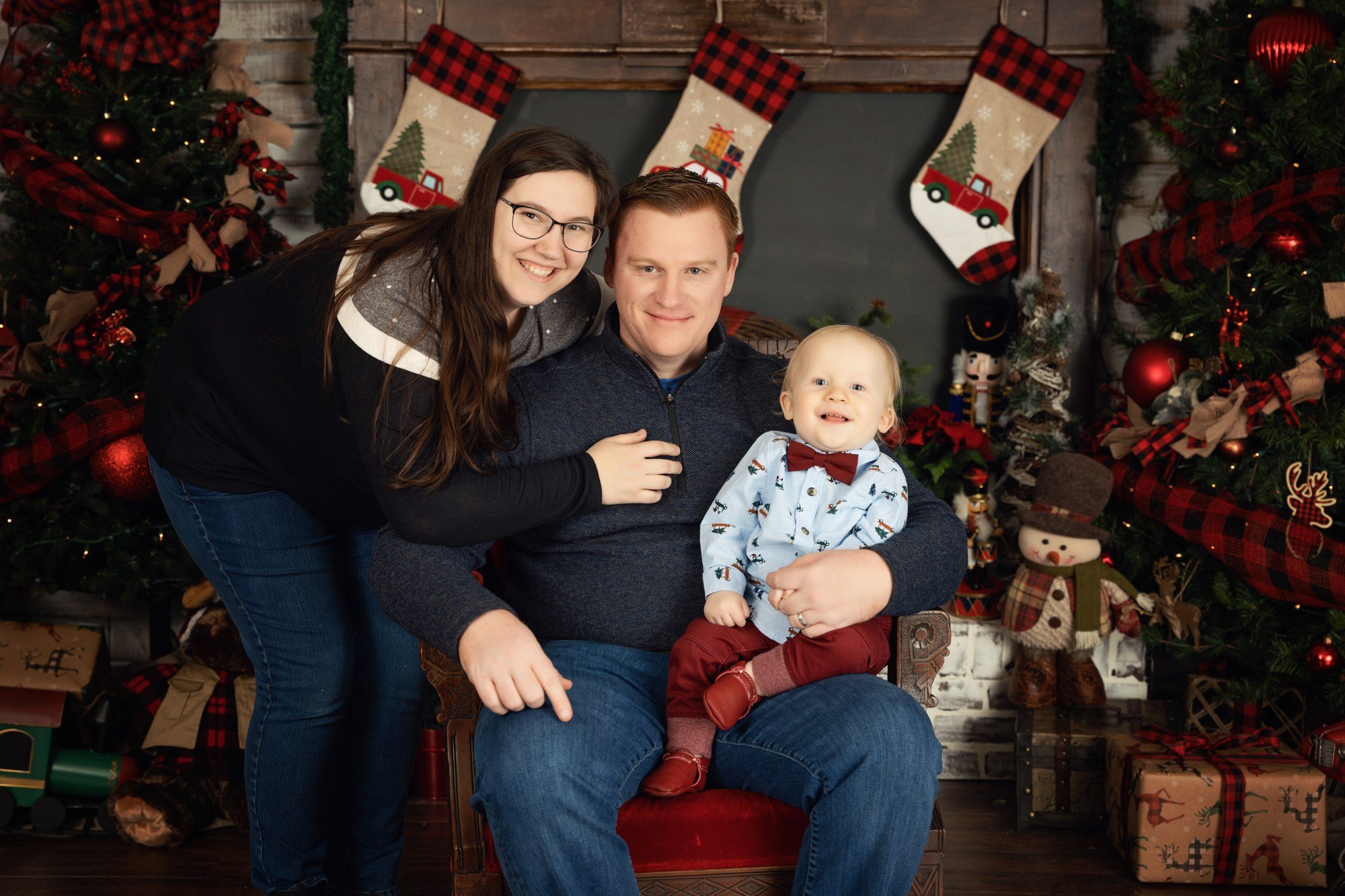 Christmas studio portrait by Matt & Shea Photography