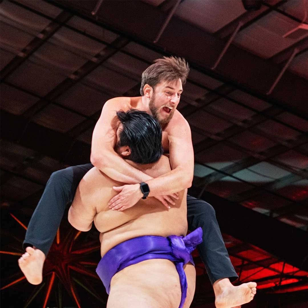 Sumo wrestler interaction