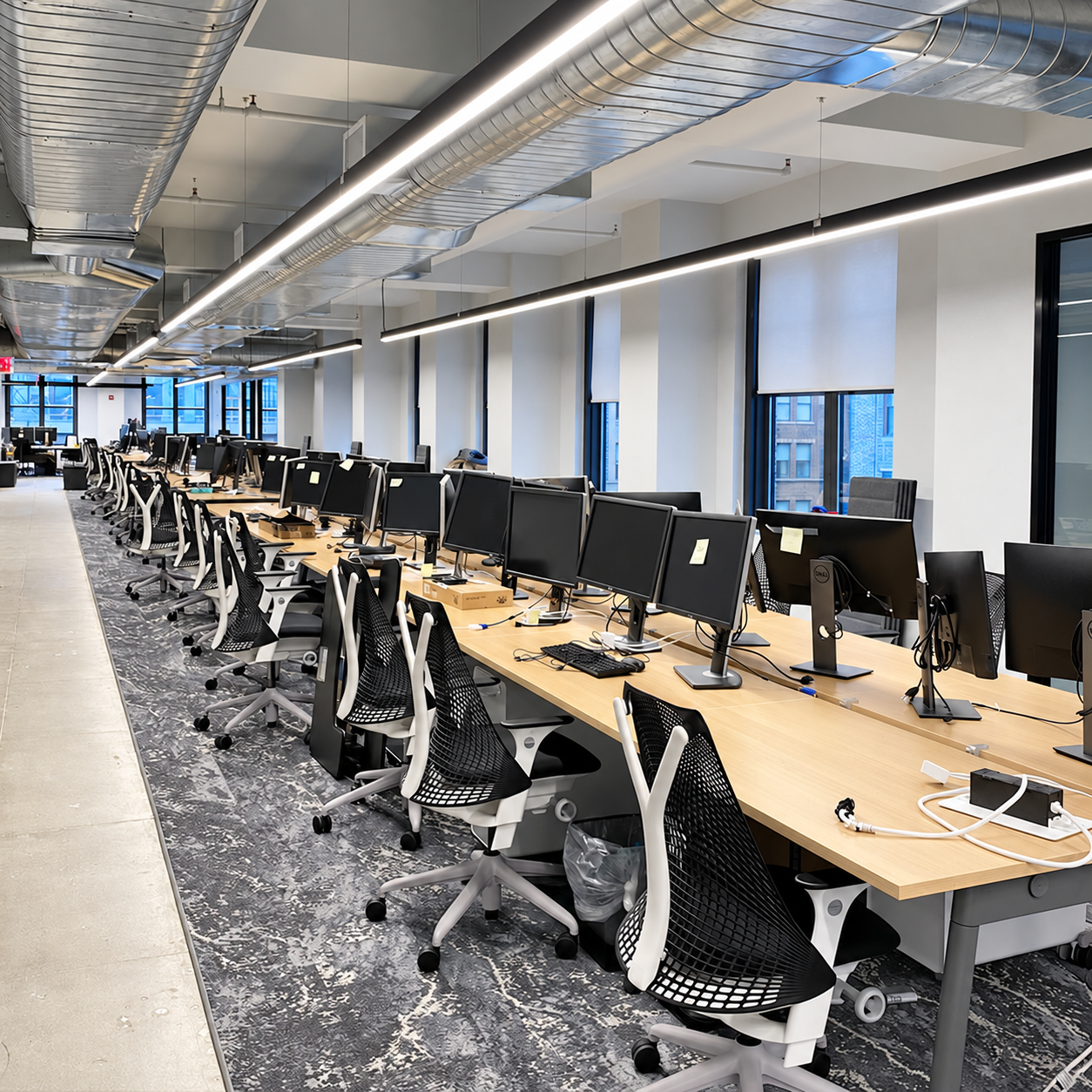 7Park Data workstation rows during installation
