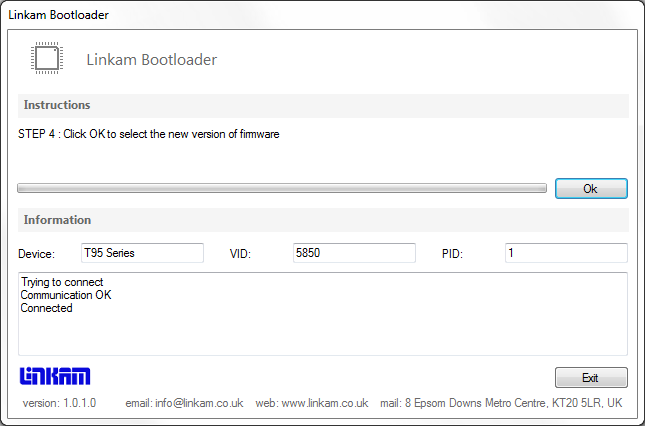  Linkam Bootloader step 4