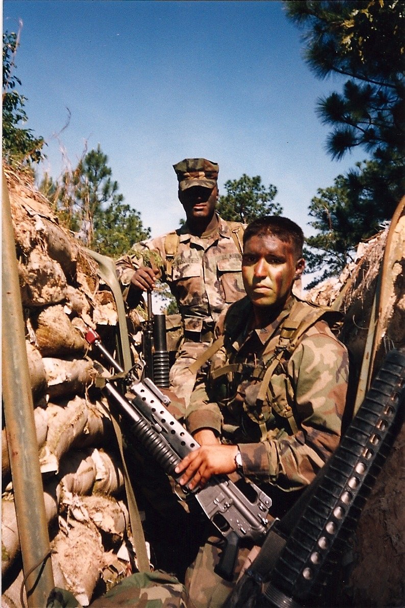 Ricky Baez Jr. during his service in the United States Marine Corps, 1995-1999