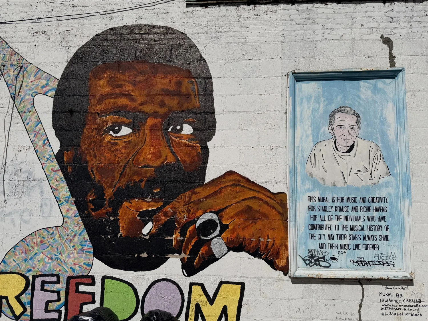 Detail of the FREEDOM mural dedication