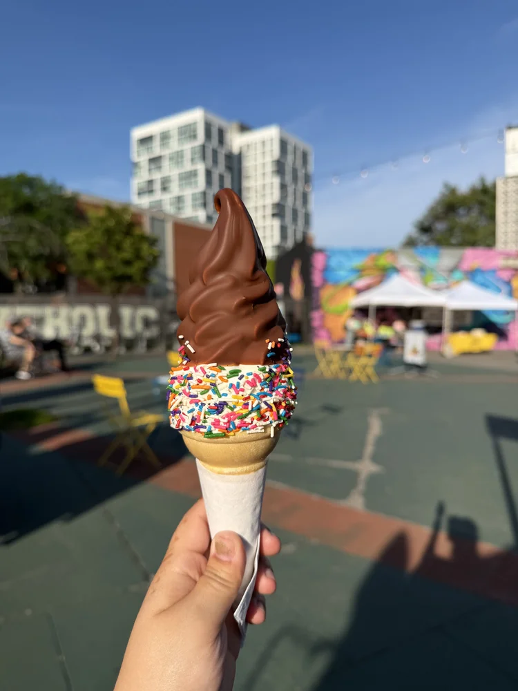 Soft serve ice cream in McGinley Square