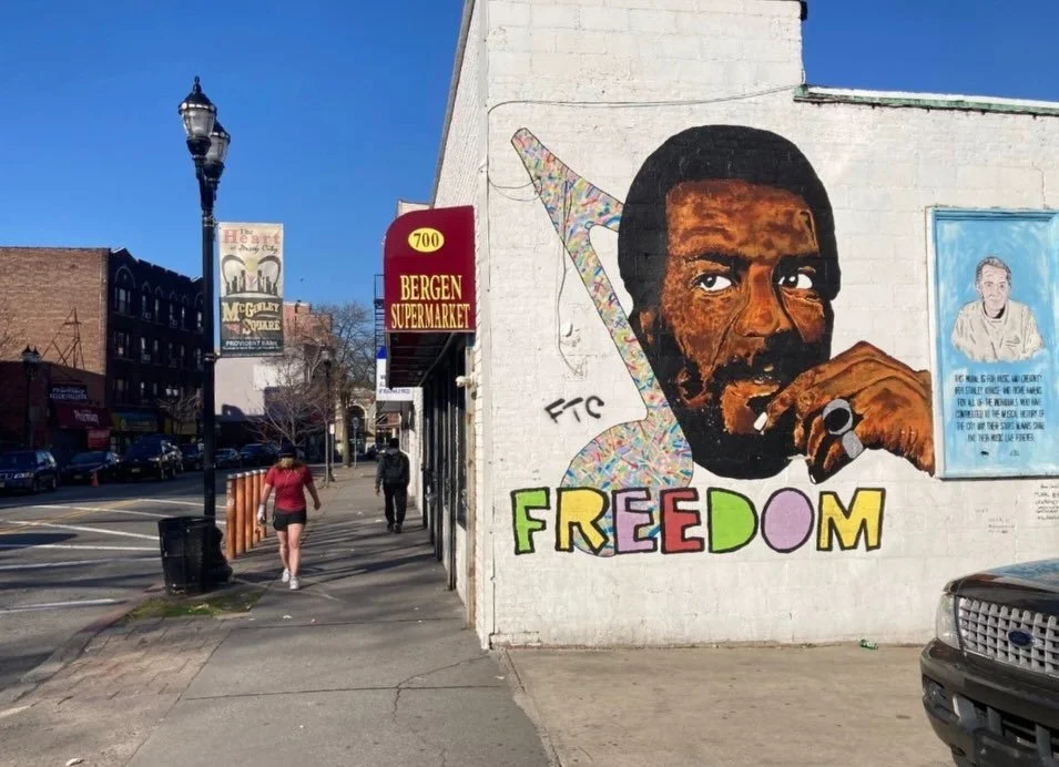 The FREEDOM mural at 692 Bergen Avenue