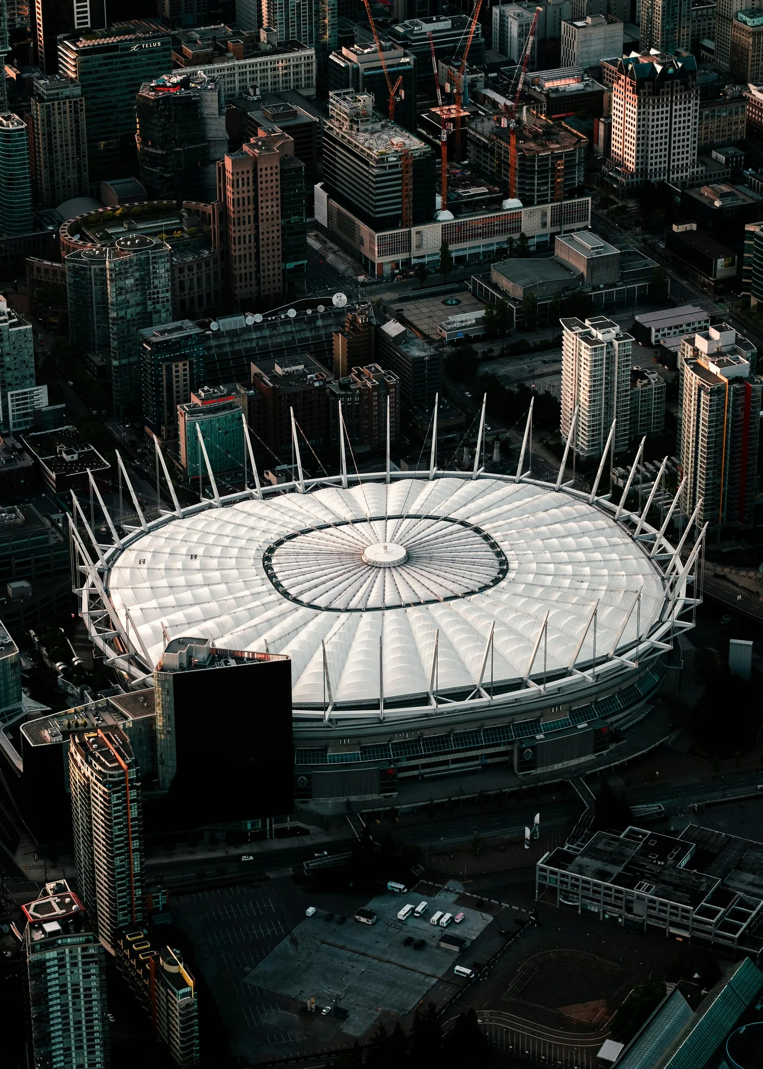 BC Place stadium exterior in downtown Vancouver