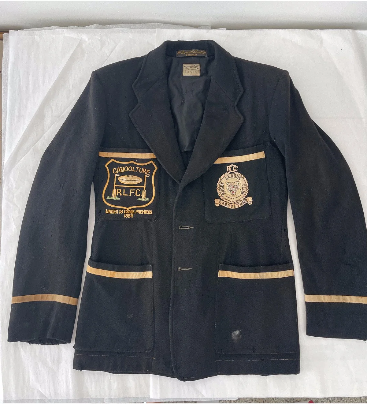 Blazer after conservation treatment