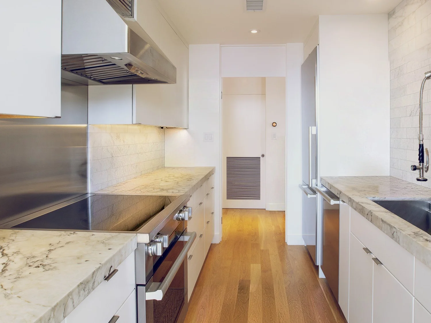 White marble kitchen, Nob Hill