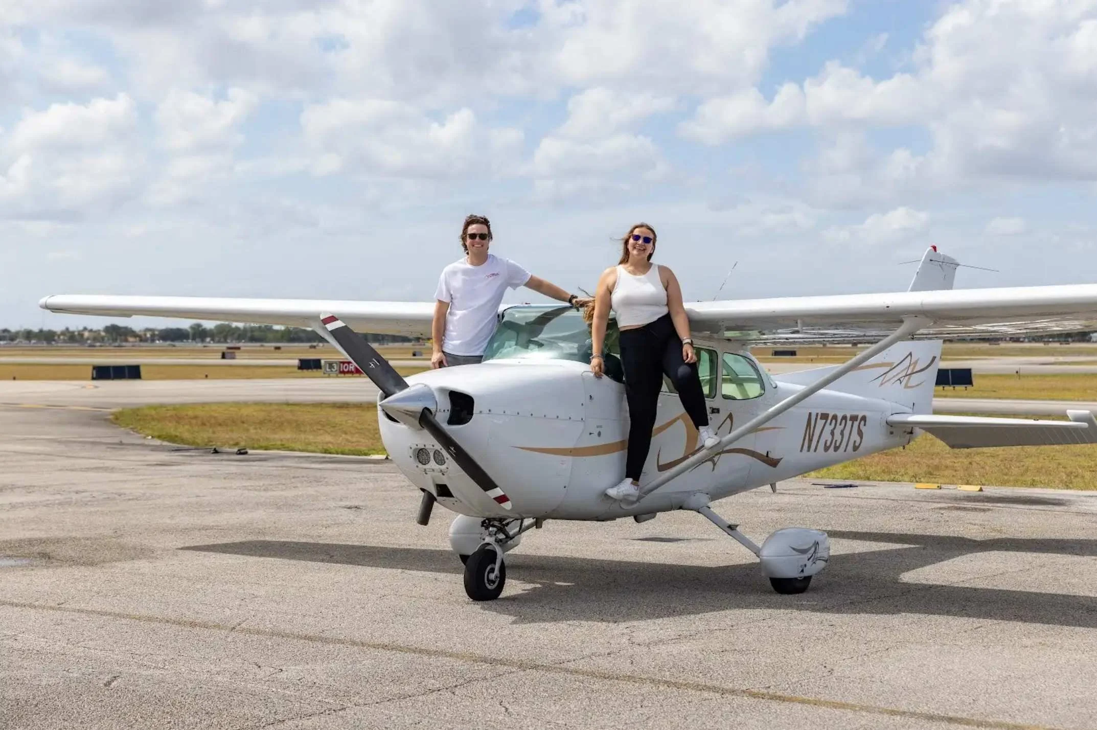 Excellence in flight training — FCI student with instructor