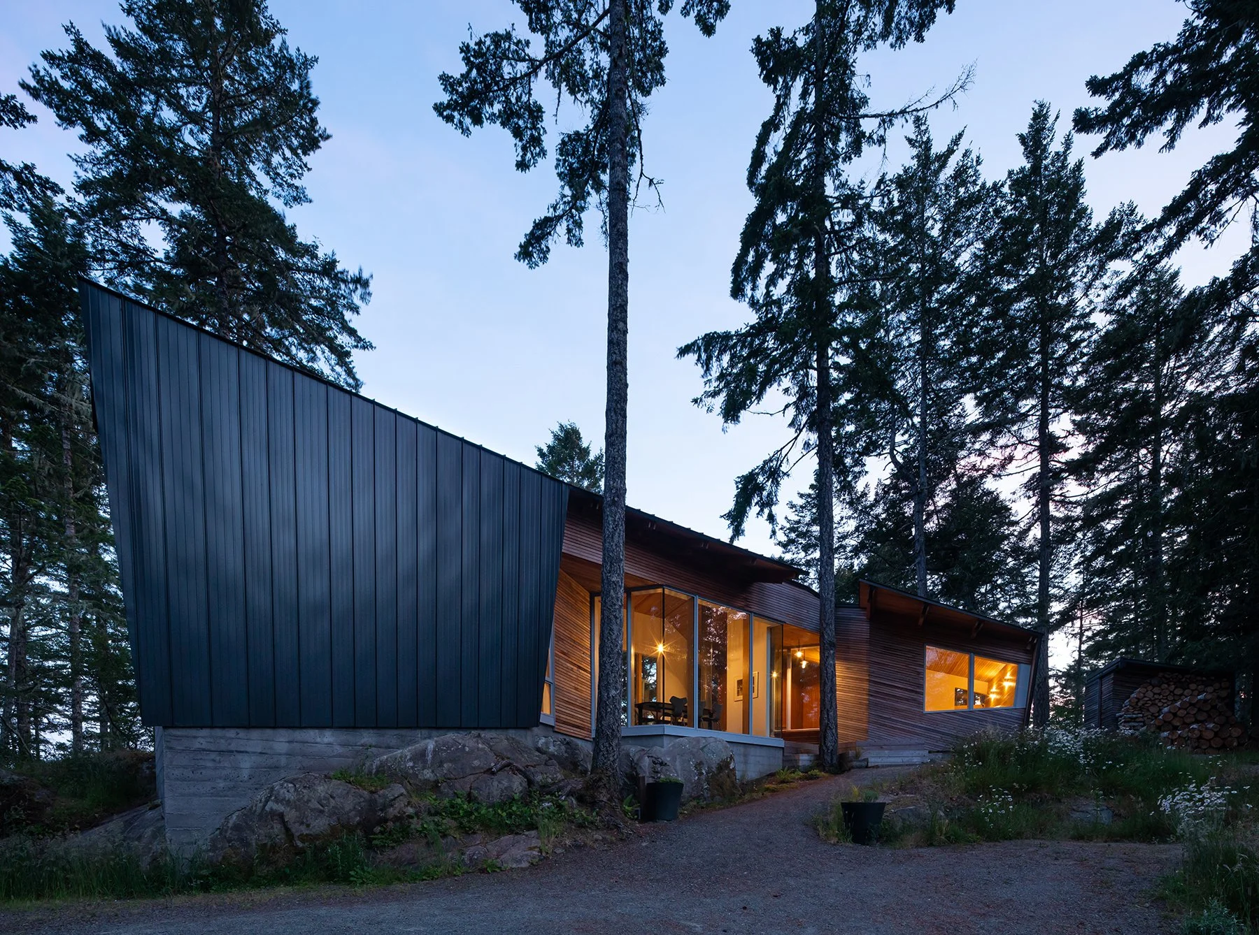 Sooke 01 by Campos Studio, forest house on the coast in Sooke, BC