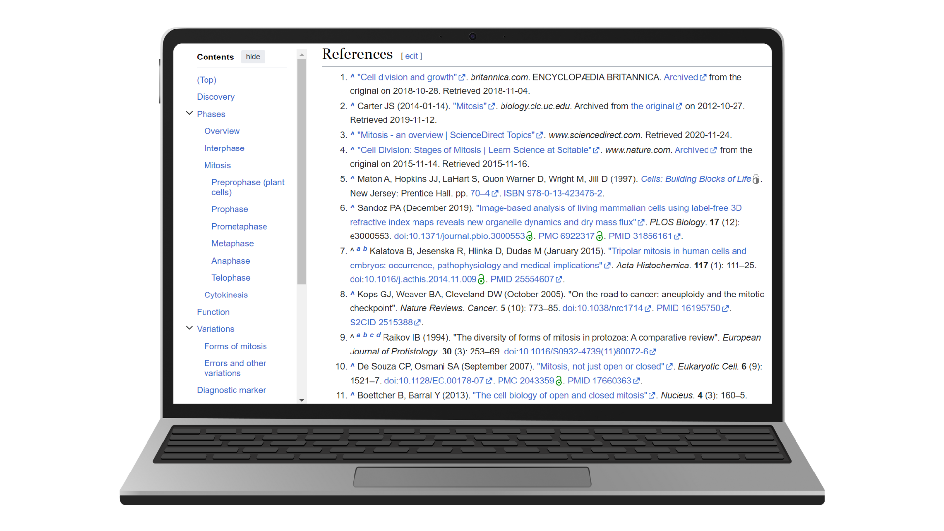 wikipedia on laptop