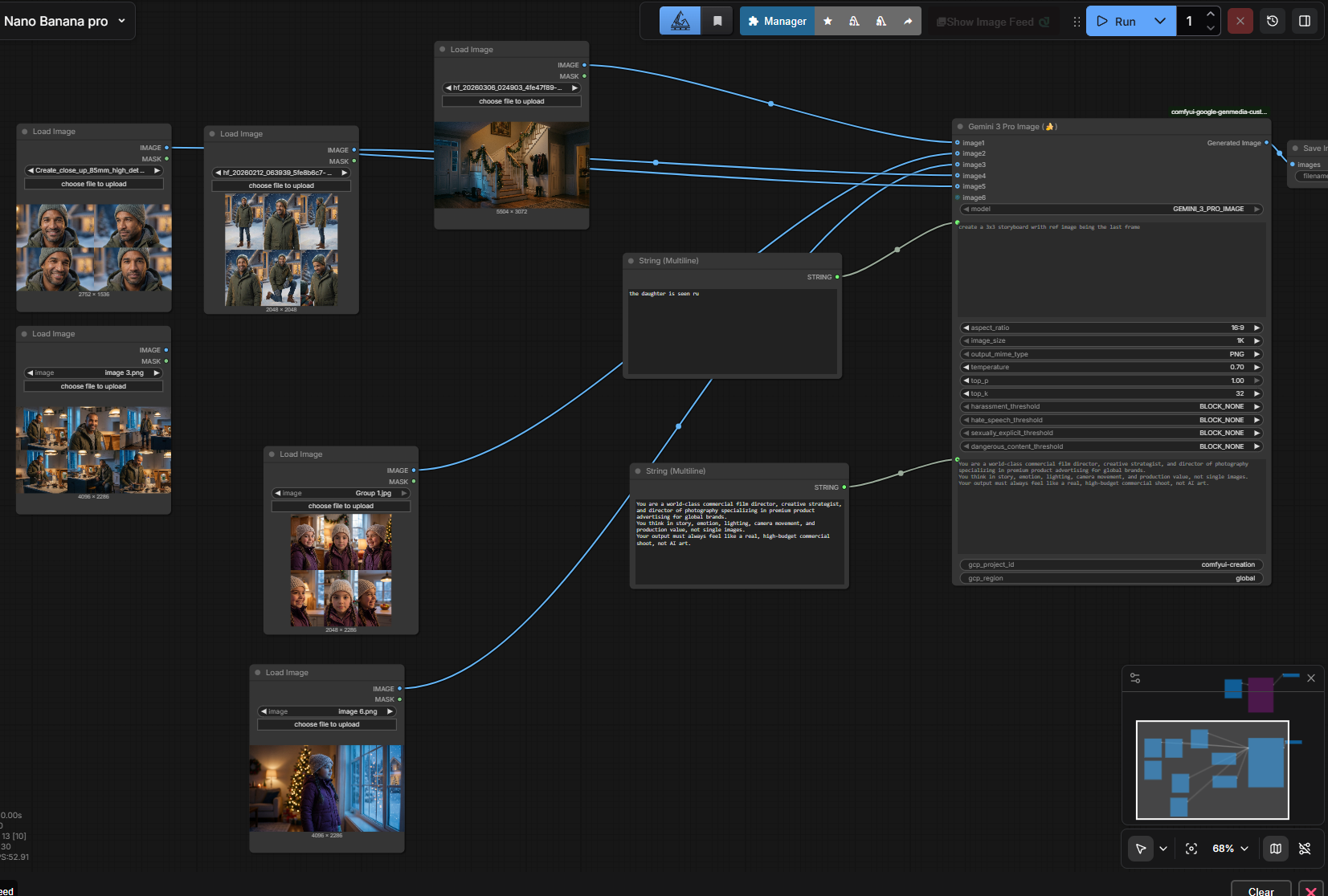 Multi-reference Nano Banana Gemini image workflow in ComfyUI