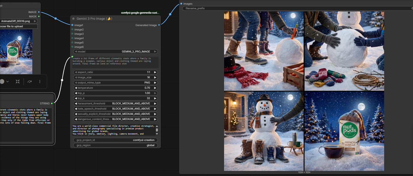 Gemini image API used from ComfyUI