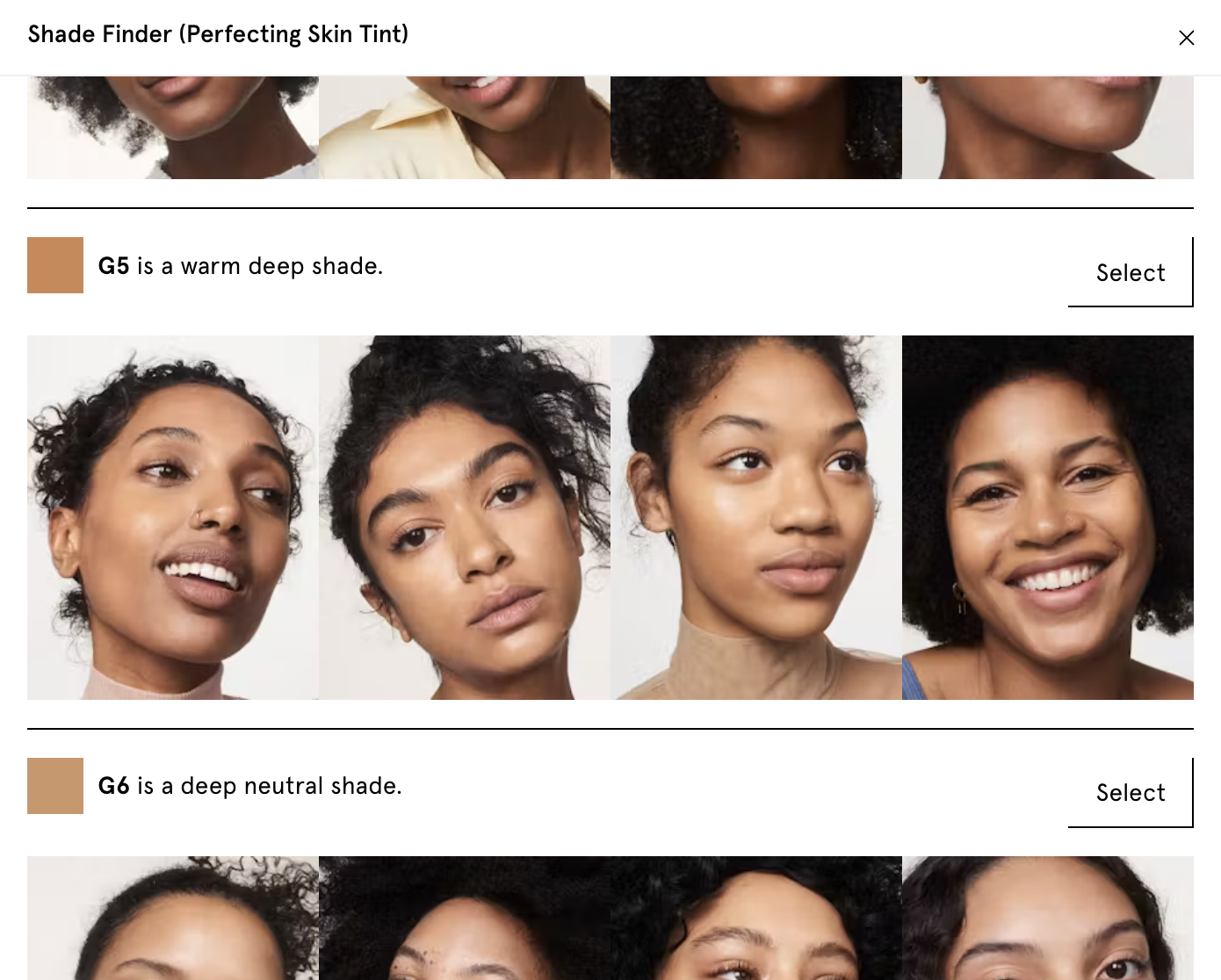 Glossier project screenshot