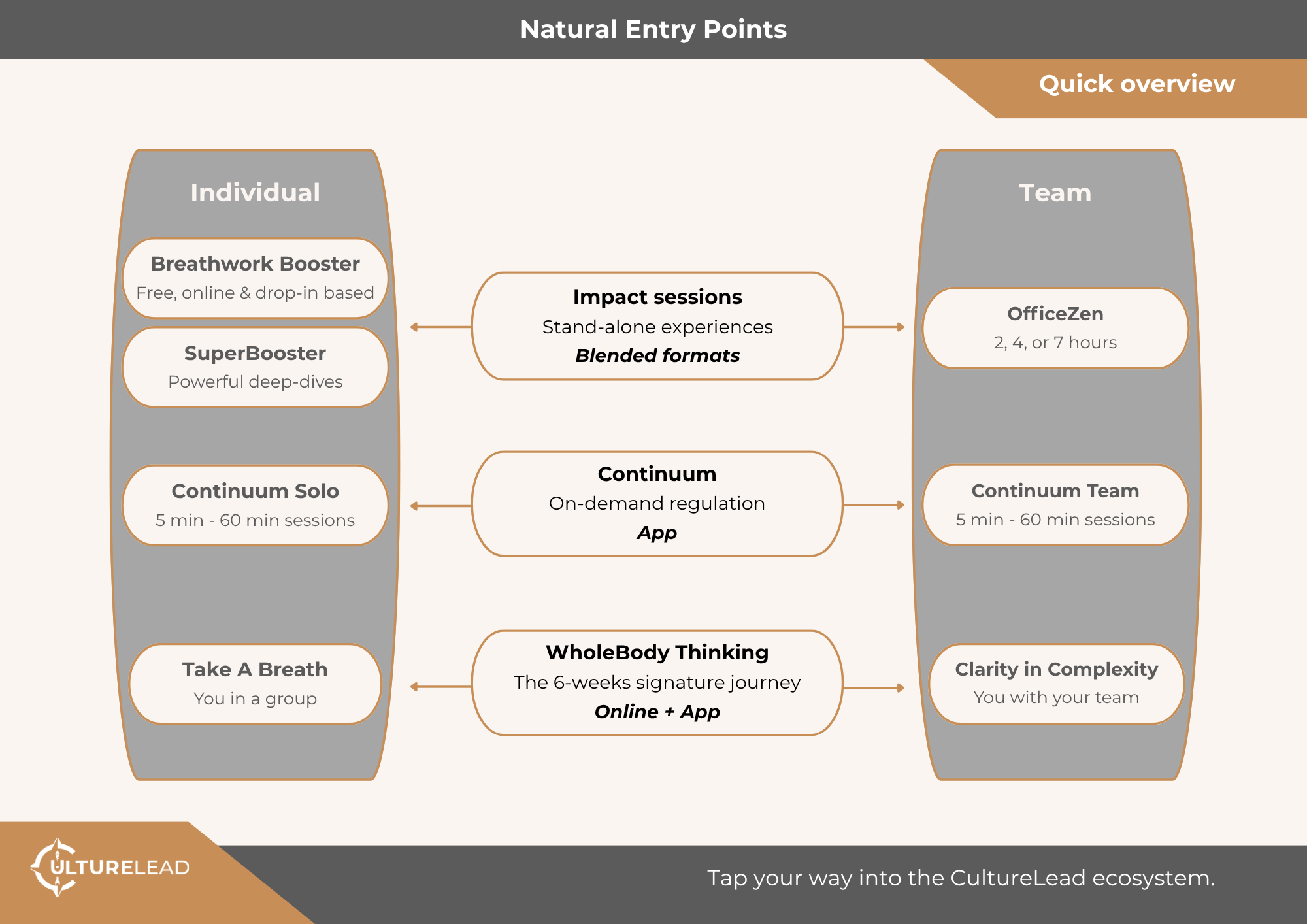 The CultureLead Ecosystem – Natural Entry Points
