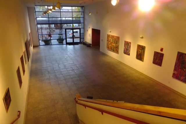 Ground-floor gallery interior at the Merced Multicultural Arts Center