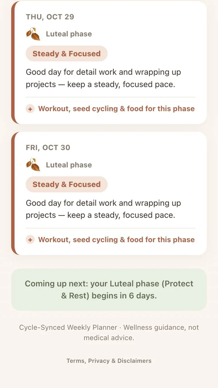 End of the week with a coming up next phase preview