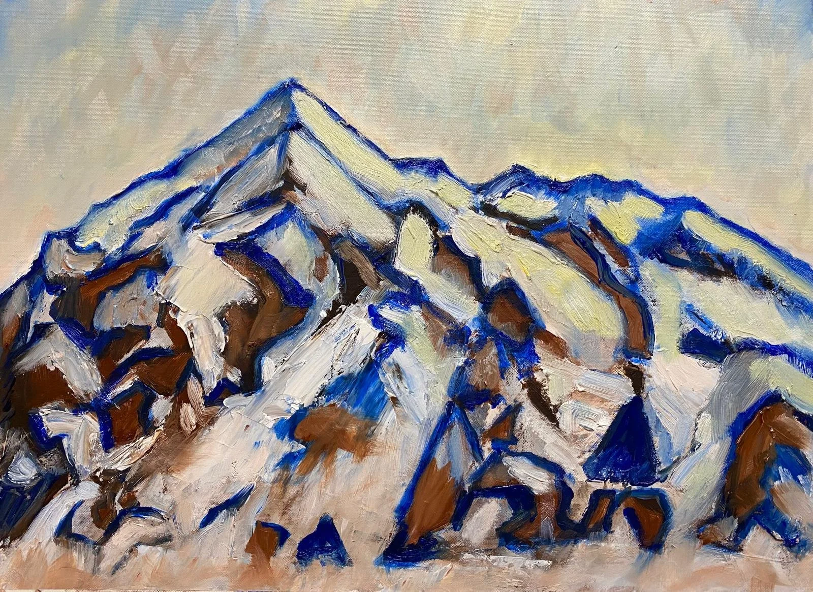 Sylvia Feller, Mountain landscape (After Hodler)