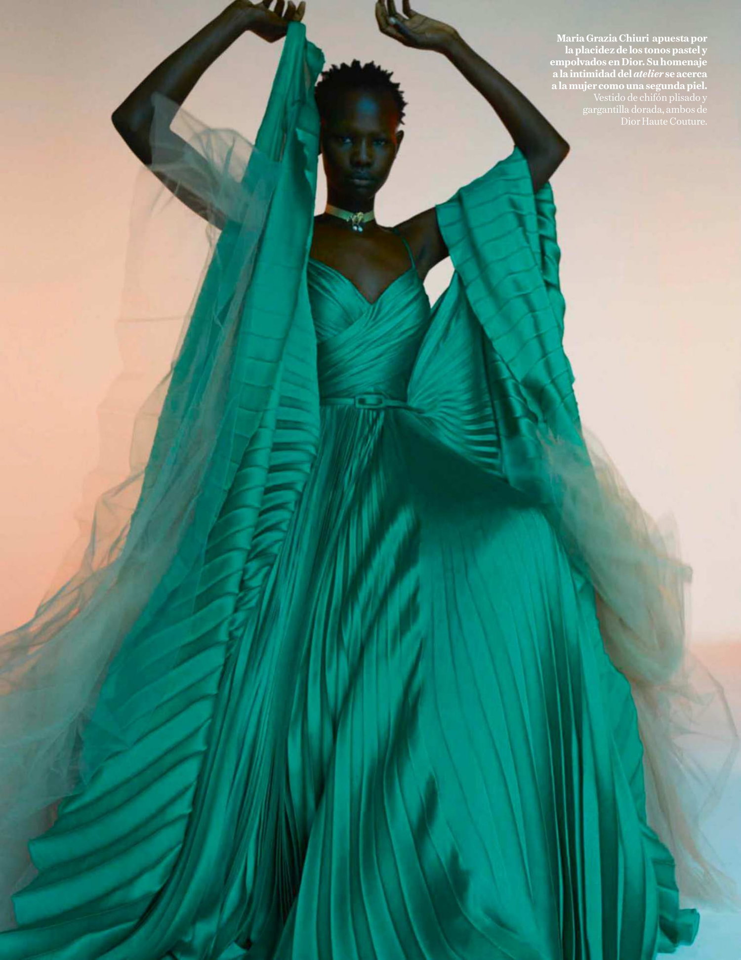 Shanelle Nyasiase Is Green Goddess Elegance By Txema Yeste For Vogue Spain ...