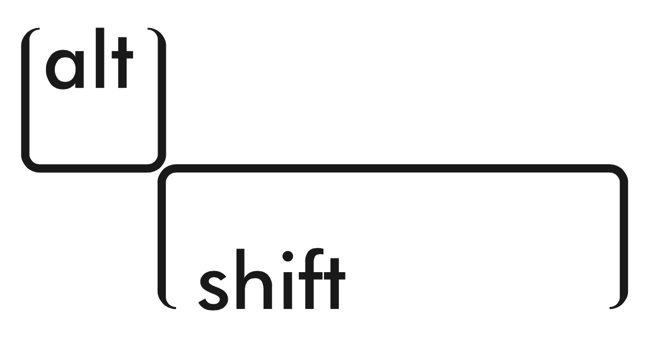 Клавиши shift ctrl alt