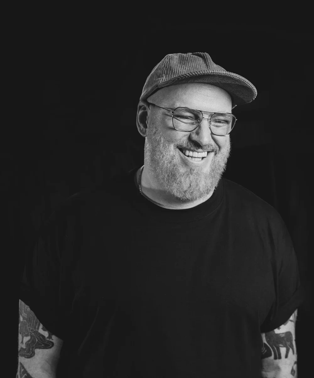 Stephen McWhirter portrait in black and white