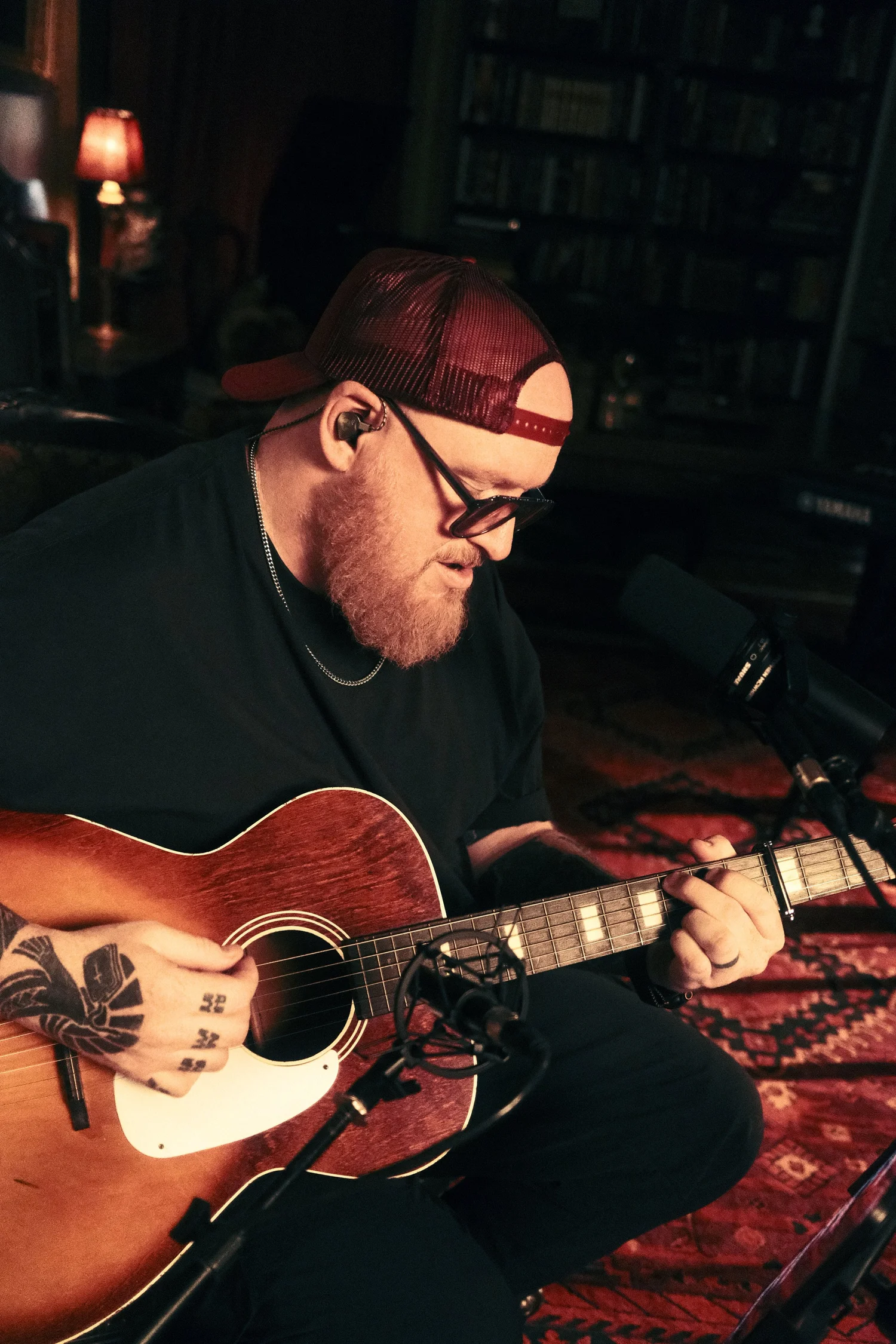 Stephen McWhirter recording in the studio