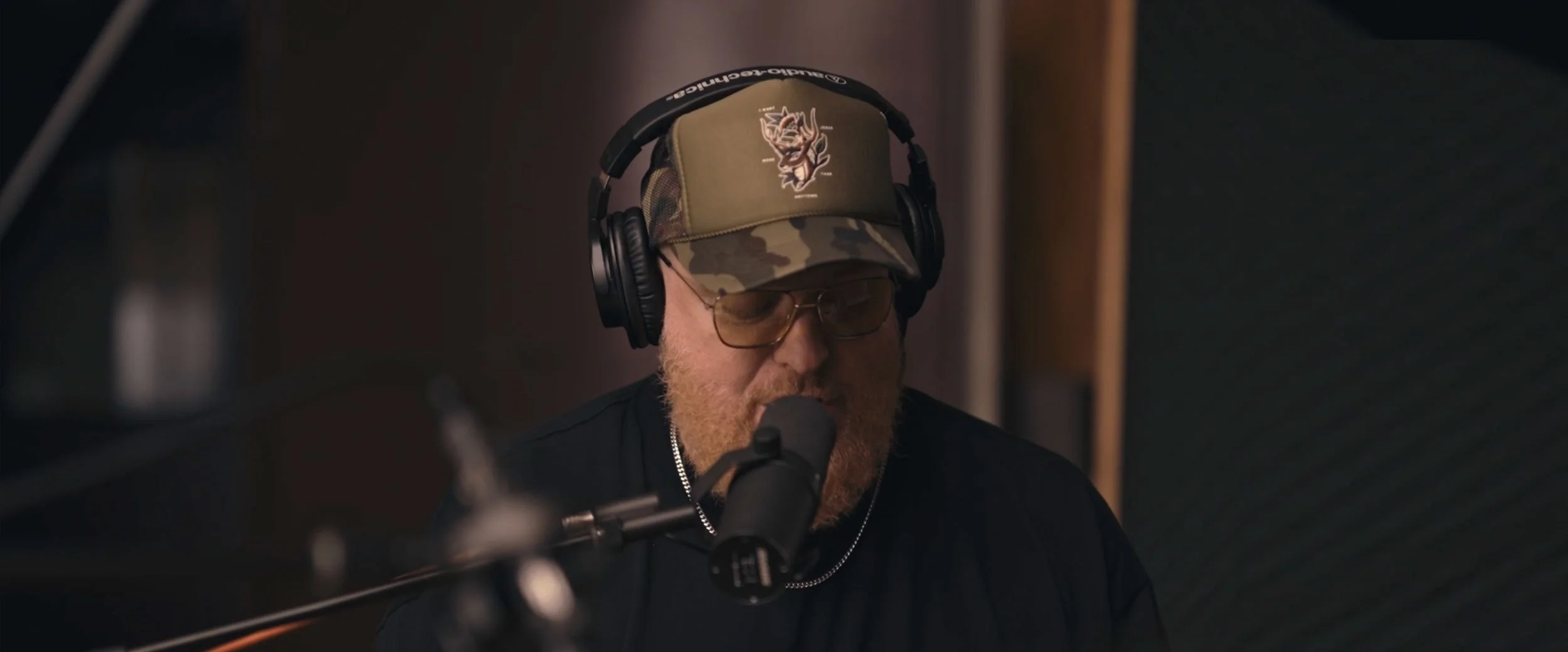 Stephen McWhirter recording in the studio