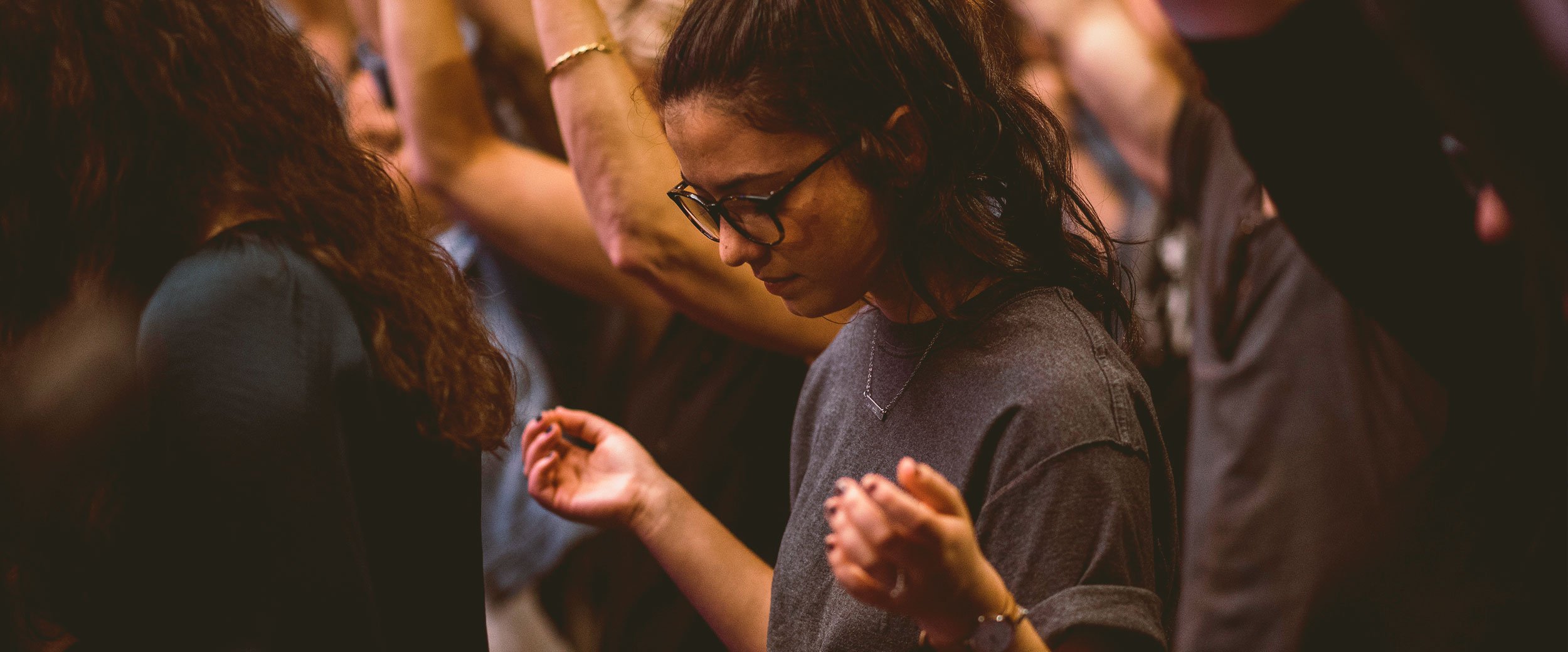 Hands raised in worship