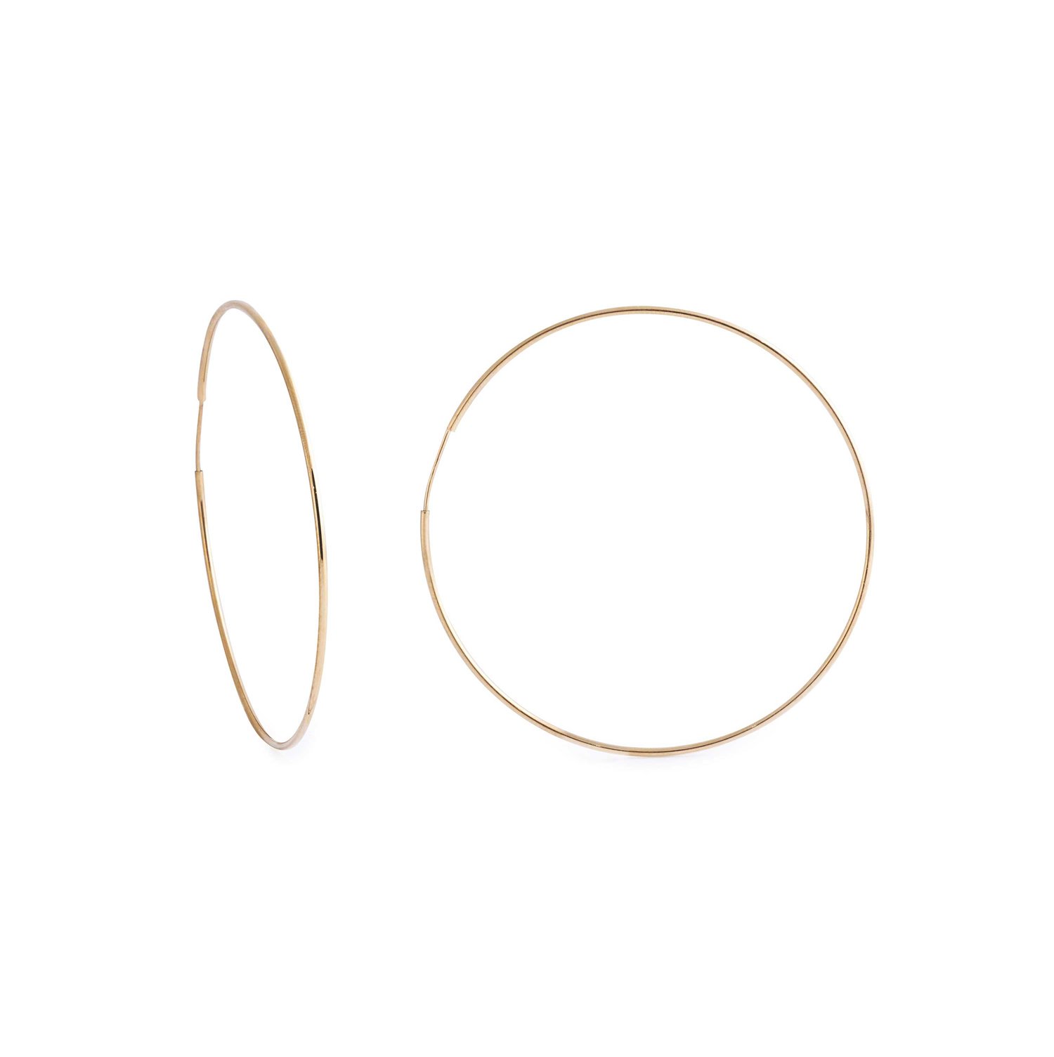 thin gold hoops