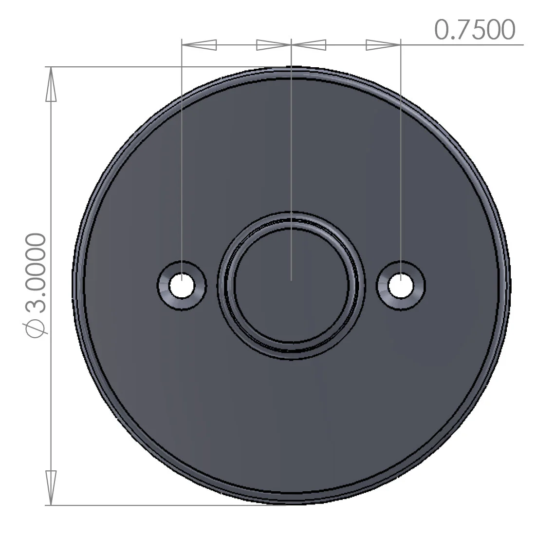 RP-927 Contemporary Round Passage Plate | Sun Valley Bronze Hardware