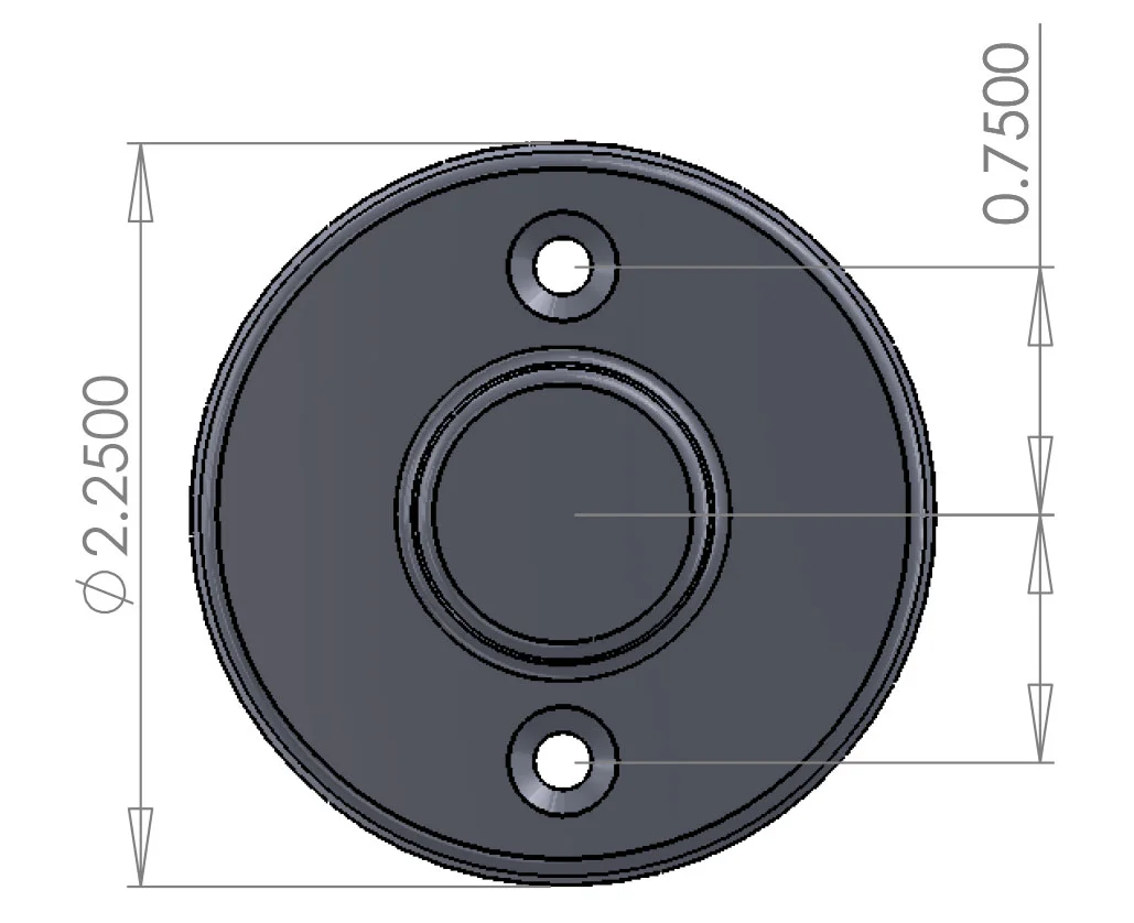 RP-925 Contemporary Round Passage Plate | Sun Valley Bronze Hardware