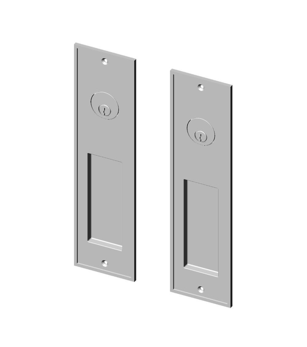 CS-FP1516ML-DC Bandbox Double Cylinder Locking Pocket Door Set