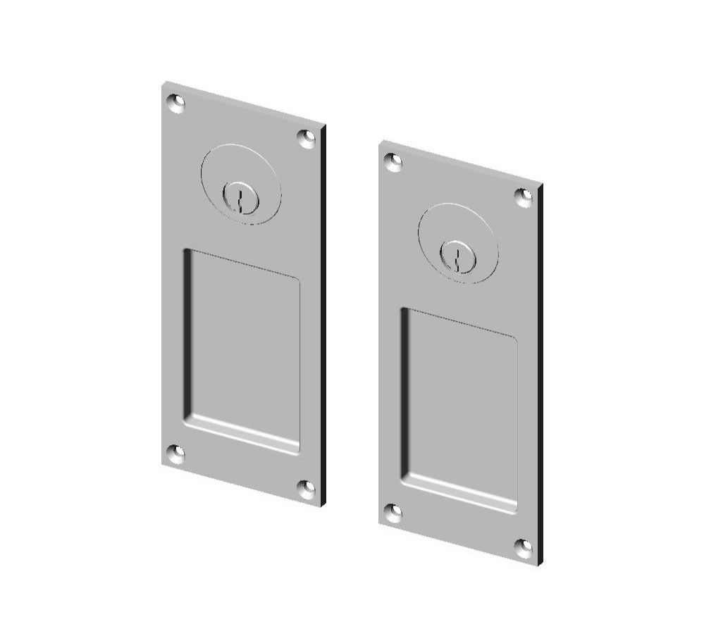 CS-FP404ML-DC Double Cylinder Locking Pocket Door Set