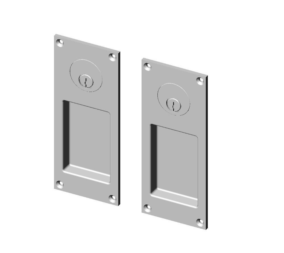 CS-FP405ML-DC Double Cylinder Locking Pocket Door Set