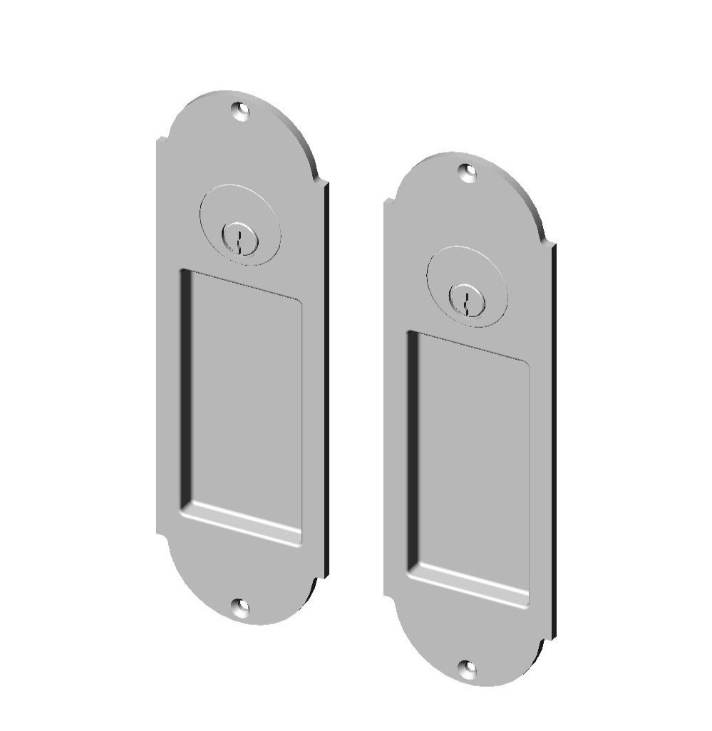 CS-FP-A402ML-DC Arch Double Cylinder Locking Pocket Door Set