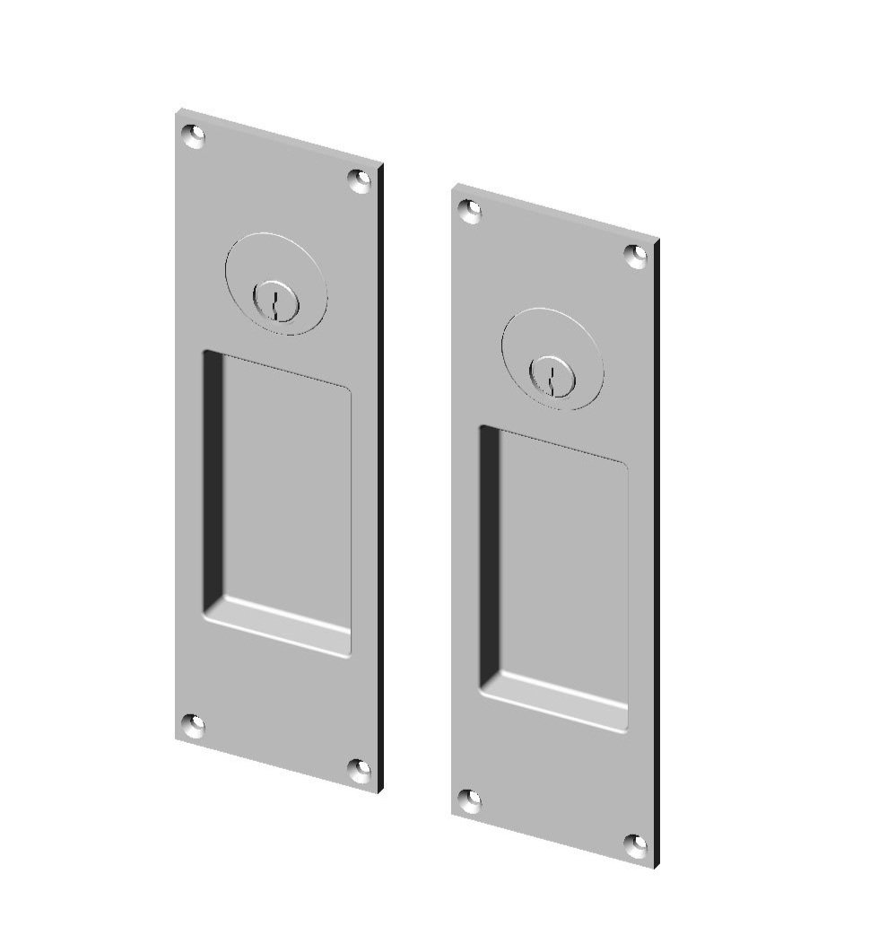 CS-FP451ML-DC Double Cylinder Locking Pocket Door Set
